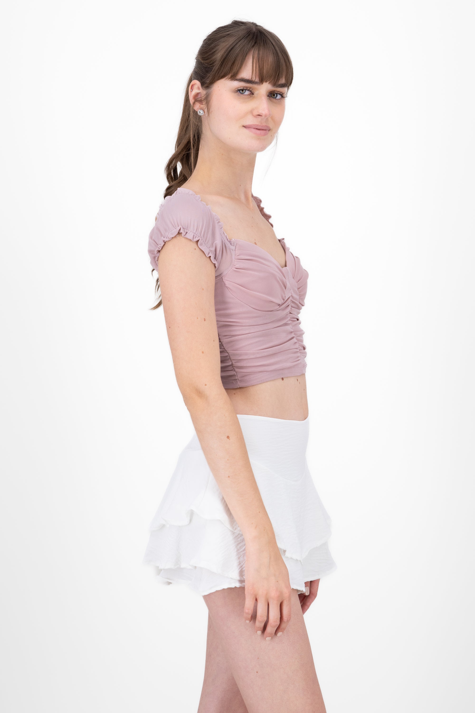 Blusa Plisada Detalle Copas MALVA