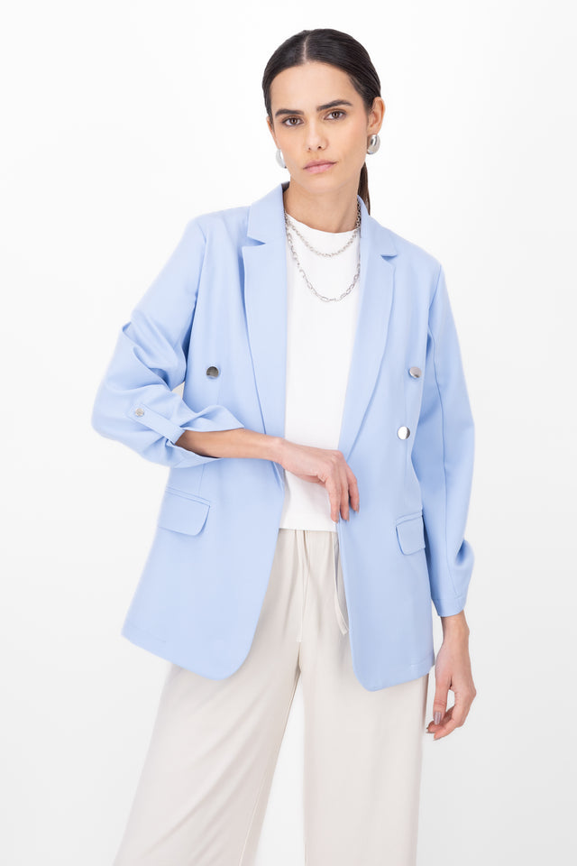 Blazer Oversize Largo Detalle Mangas