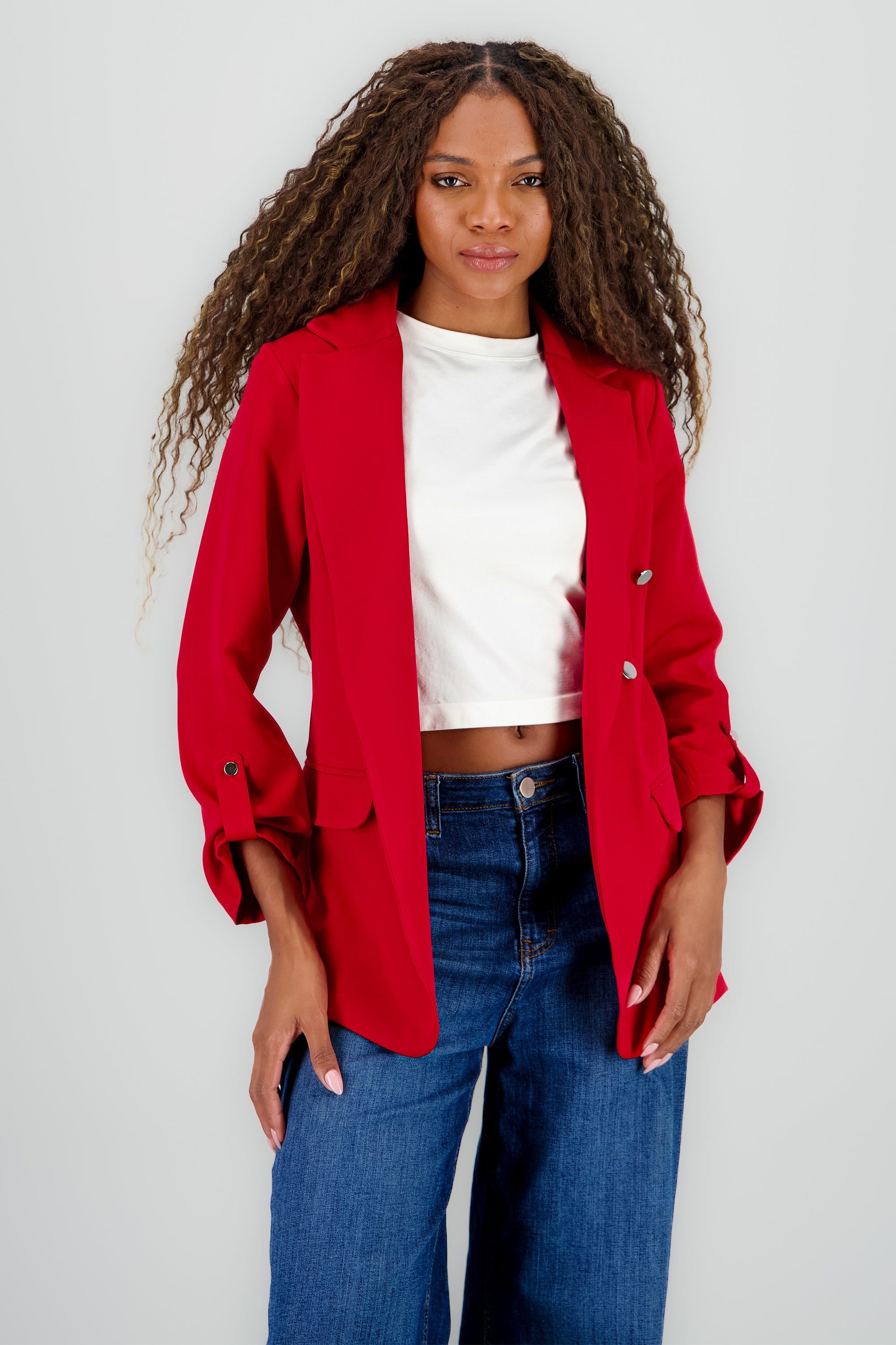 Blazer Oversize Largo Detalle Mangas