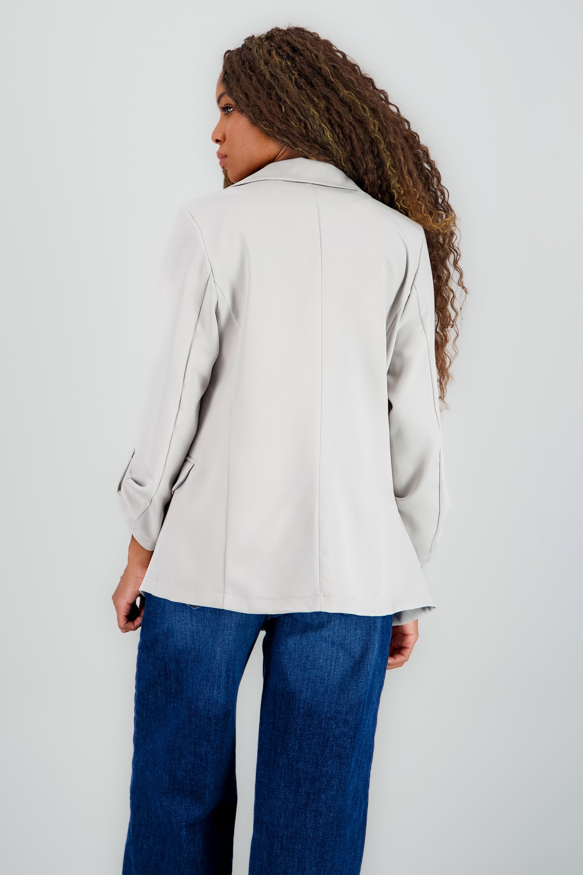 Blazer Oversize Largo Detalle Mangas