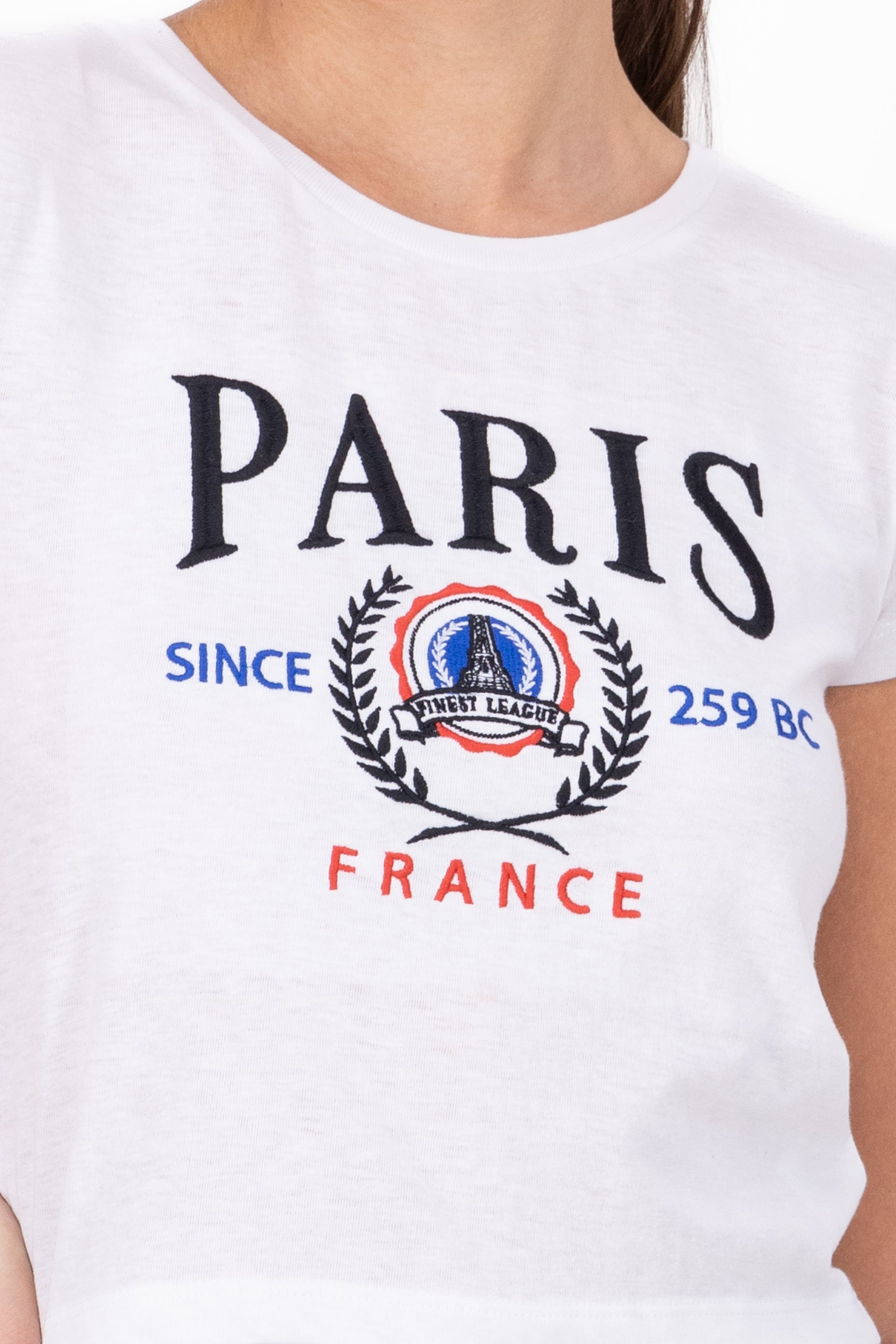 Playera estampada de paris BLANCO COMBO