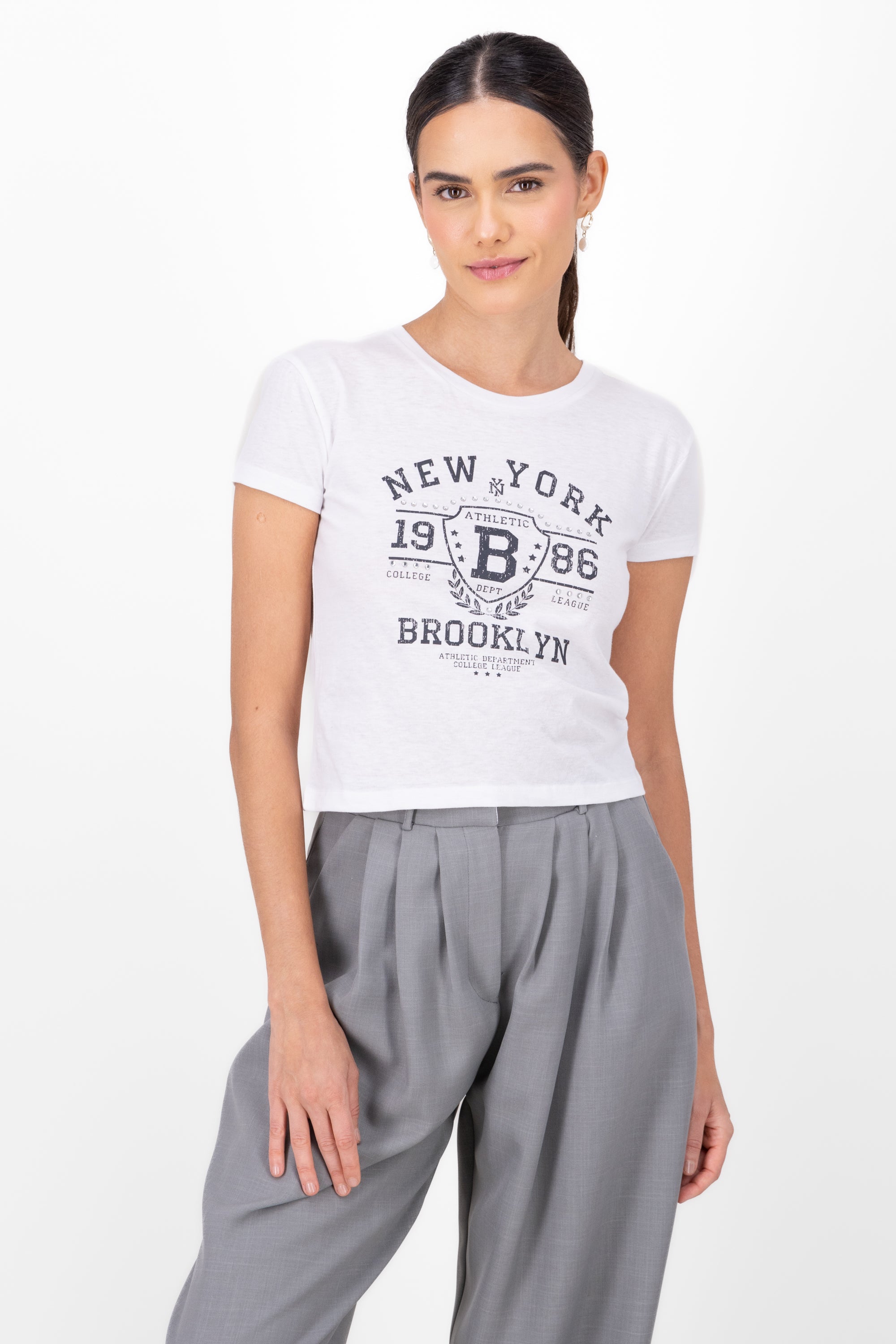 Playera new york 1986 BLANCO COMBO