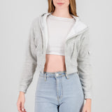 Sudadera cropped con bolsa cargo