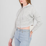 Sudadera cropped con bolsa cargo