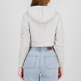 Sudadera cropped con bolsa cargo