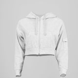 Sudadera cropped con bolsa cargo