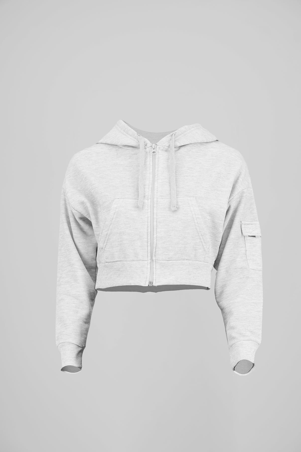 Sudadera cropped con bolsa cargo