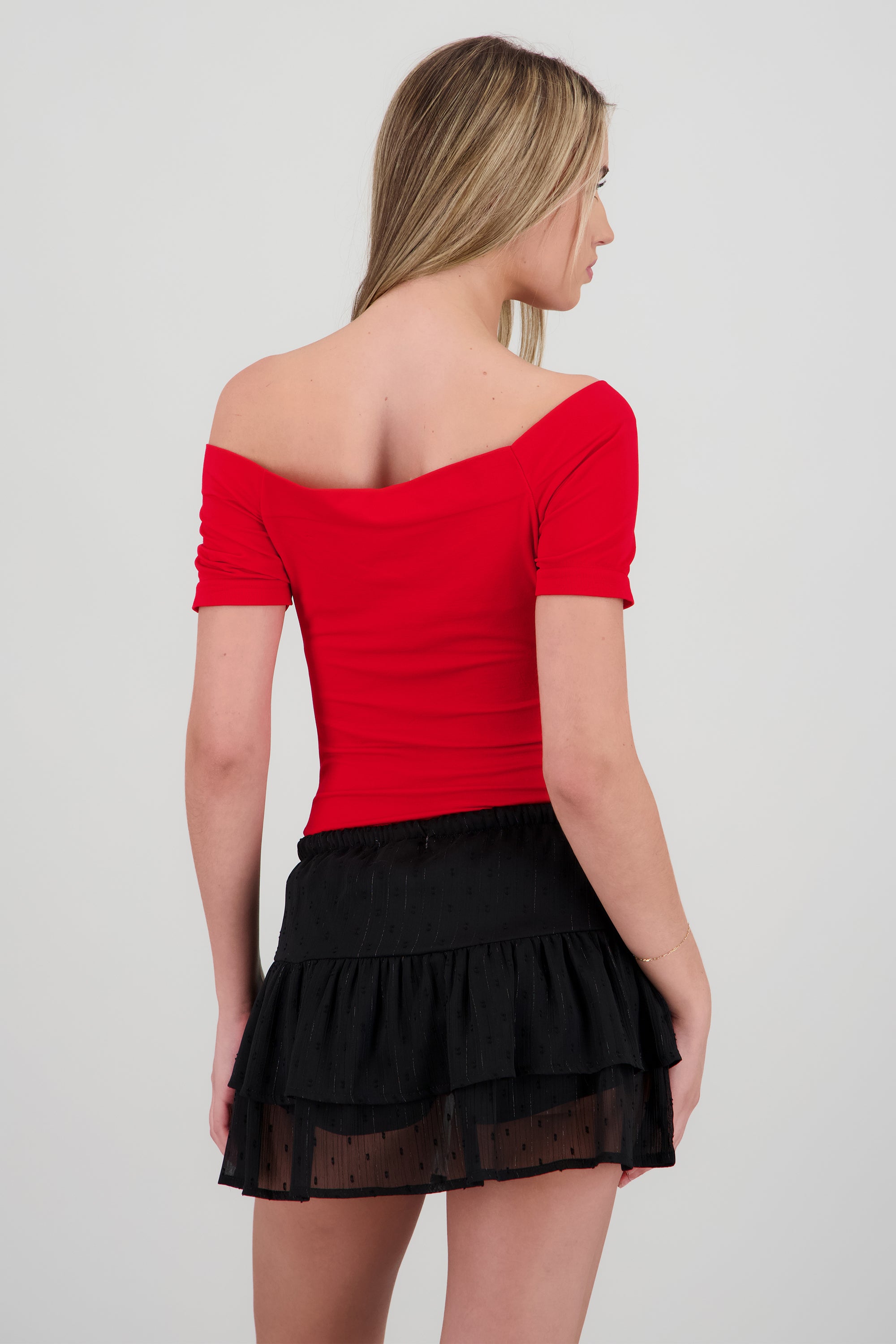Bodysuit Liso Hombros Descubiertos ROJO