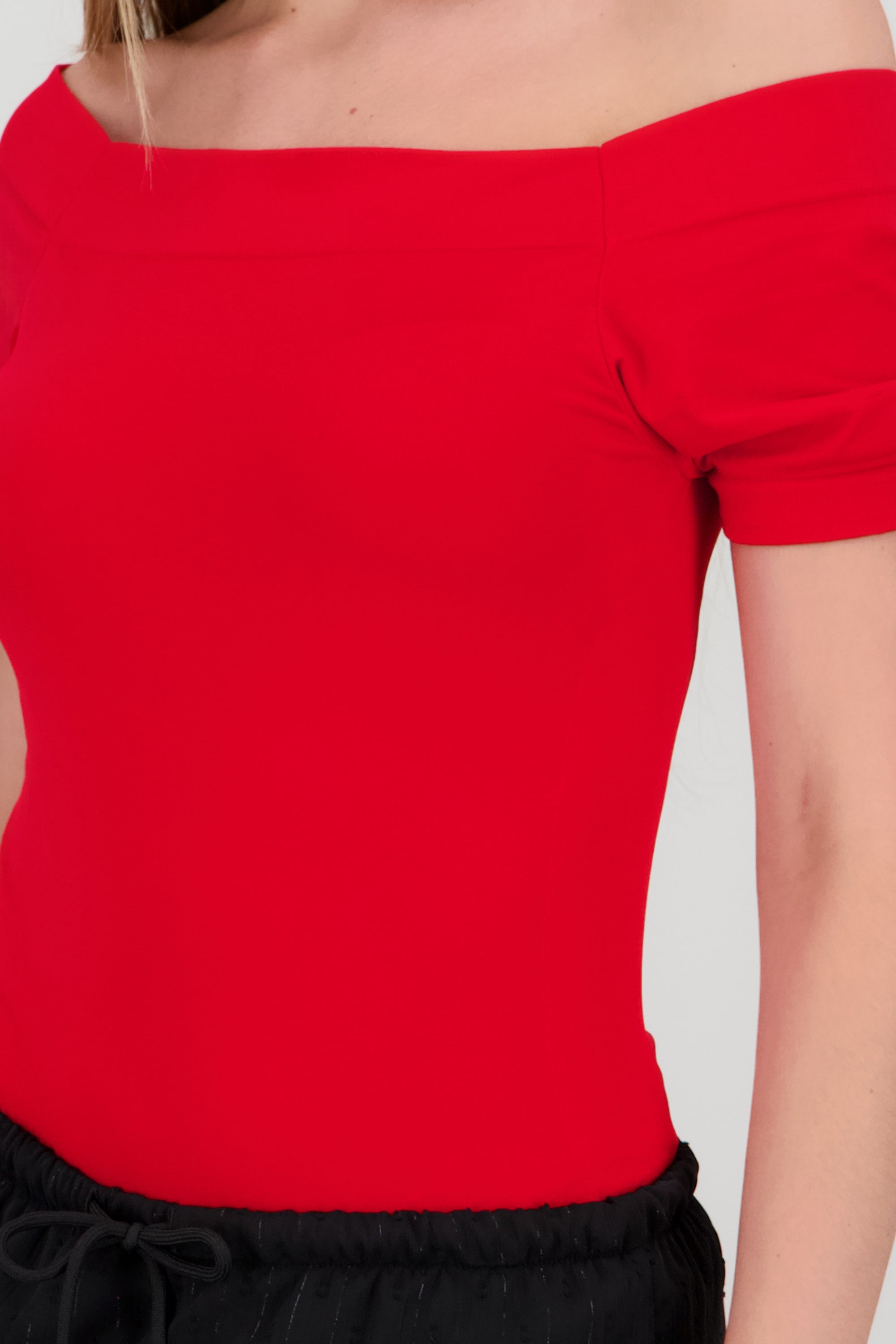 Bodysuit Liso Hombros Descubiertos ROJO