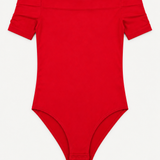 Bodysuit off shoulder manga corta