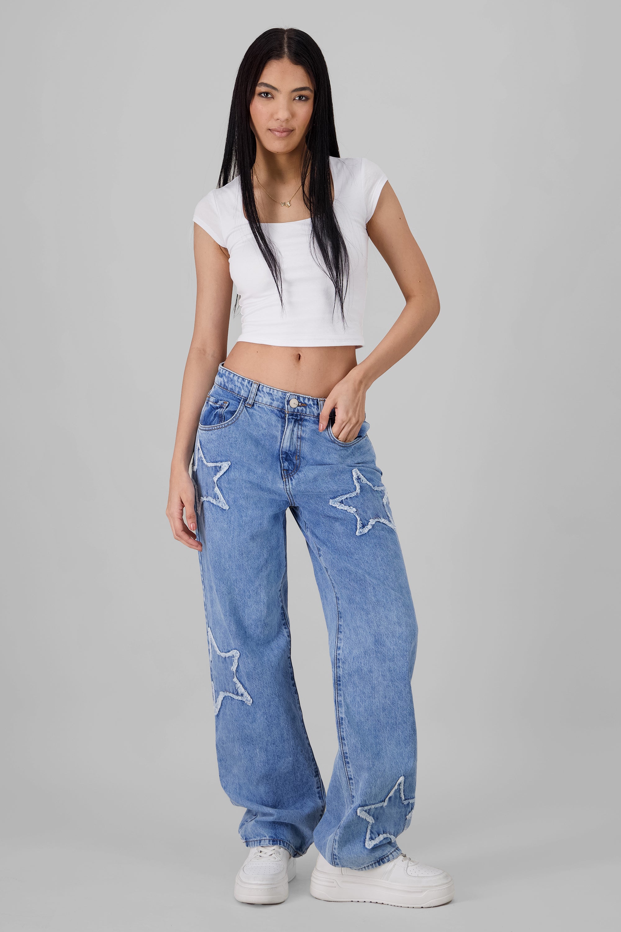 Jeans Straight Estrellas LIGHT WASH