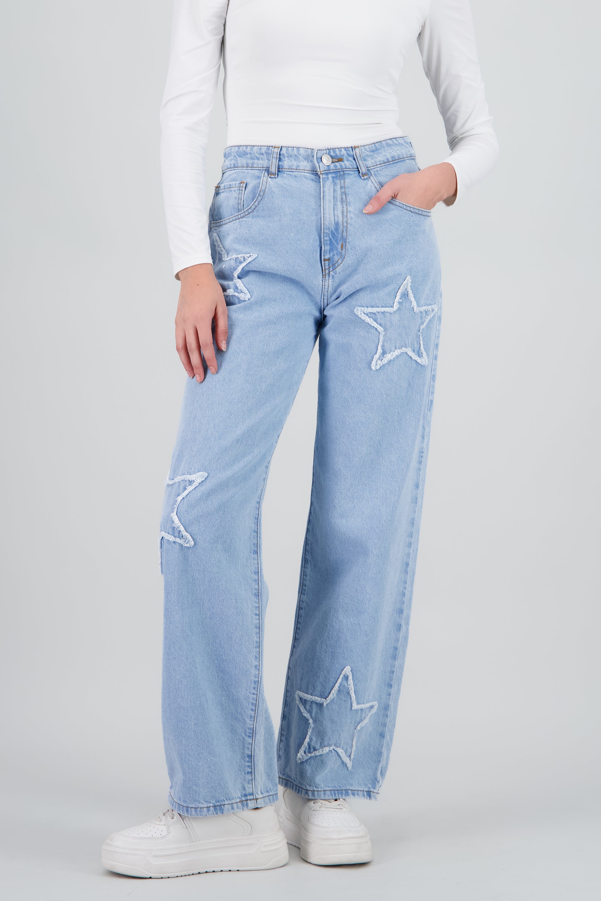 Jeans Straight Estrellas LIGHT WASH