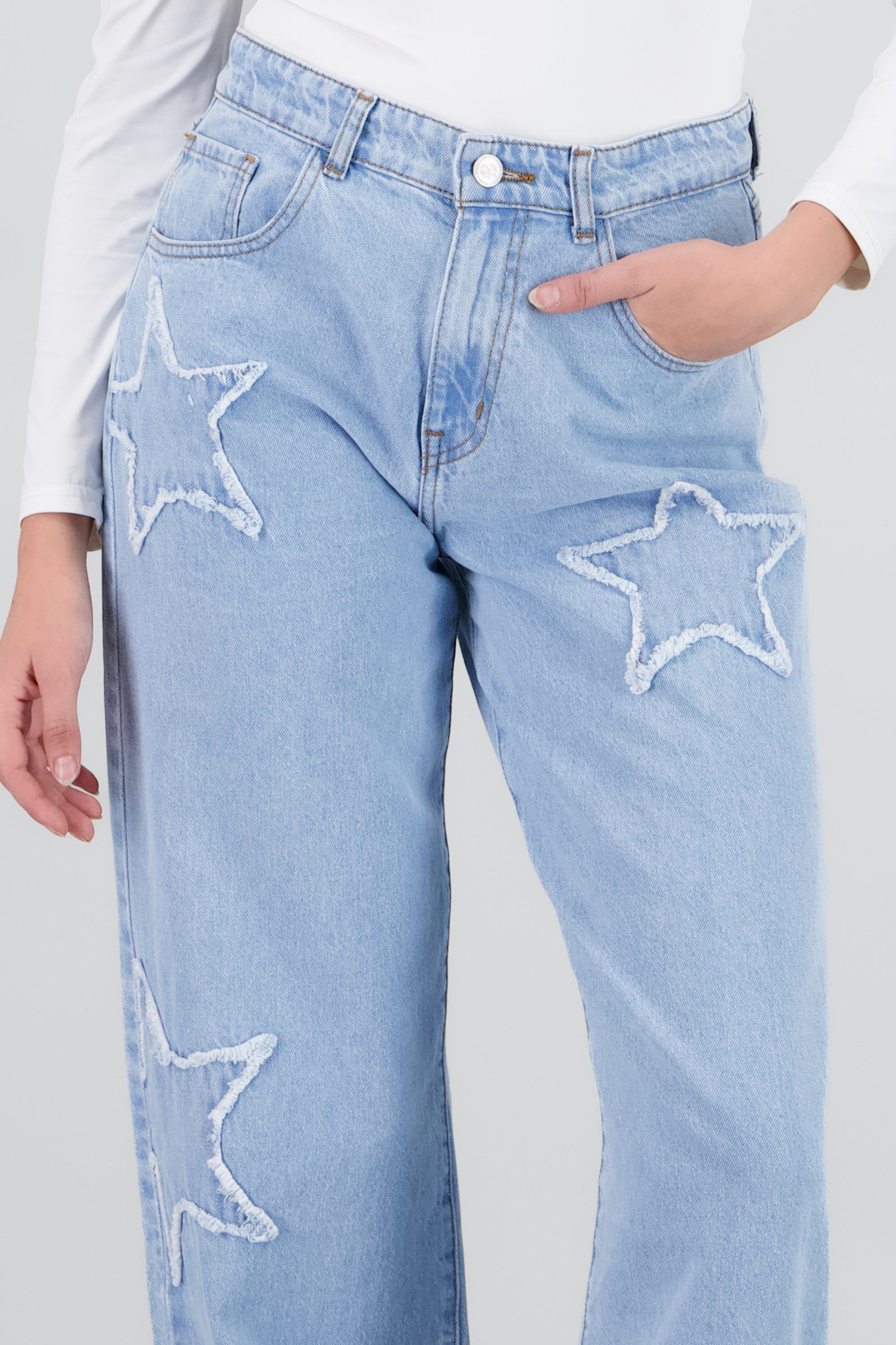 Jeans Straight Estrellas LIGHT WASH