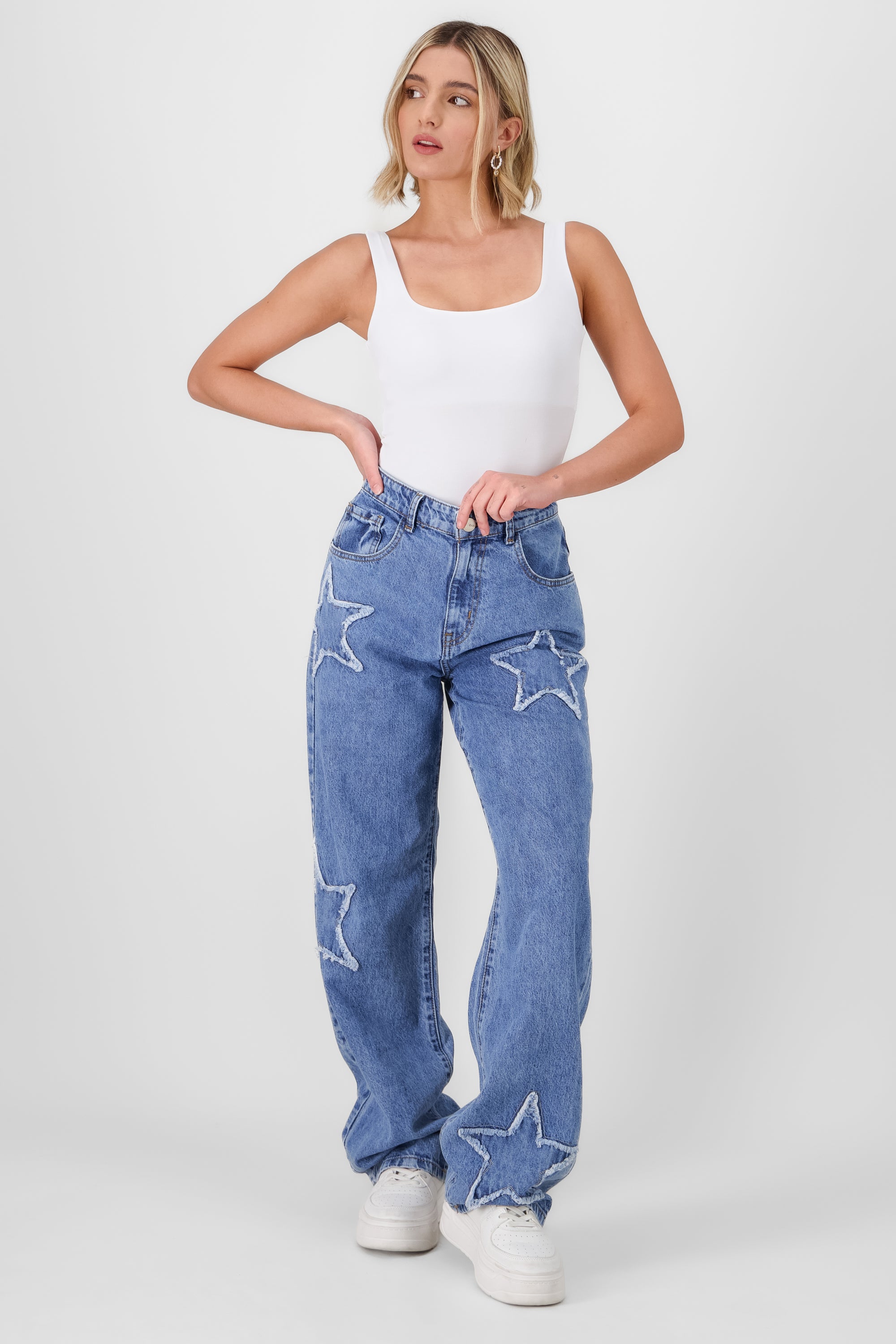 Jeans Straight Estrellas MEDIUM WASH