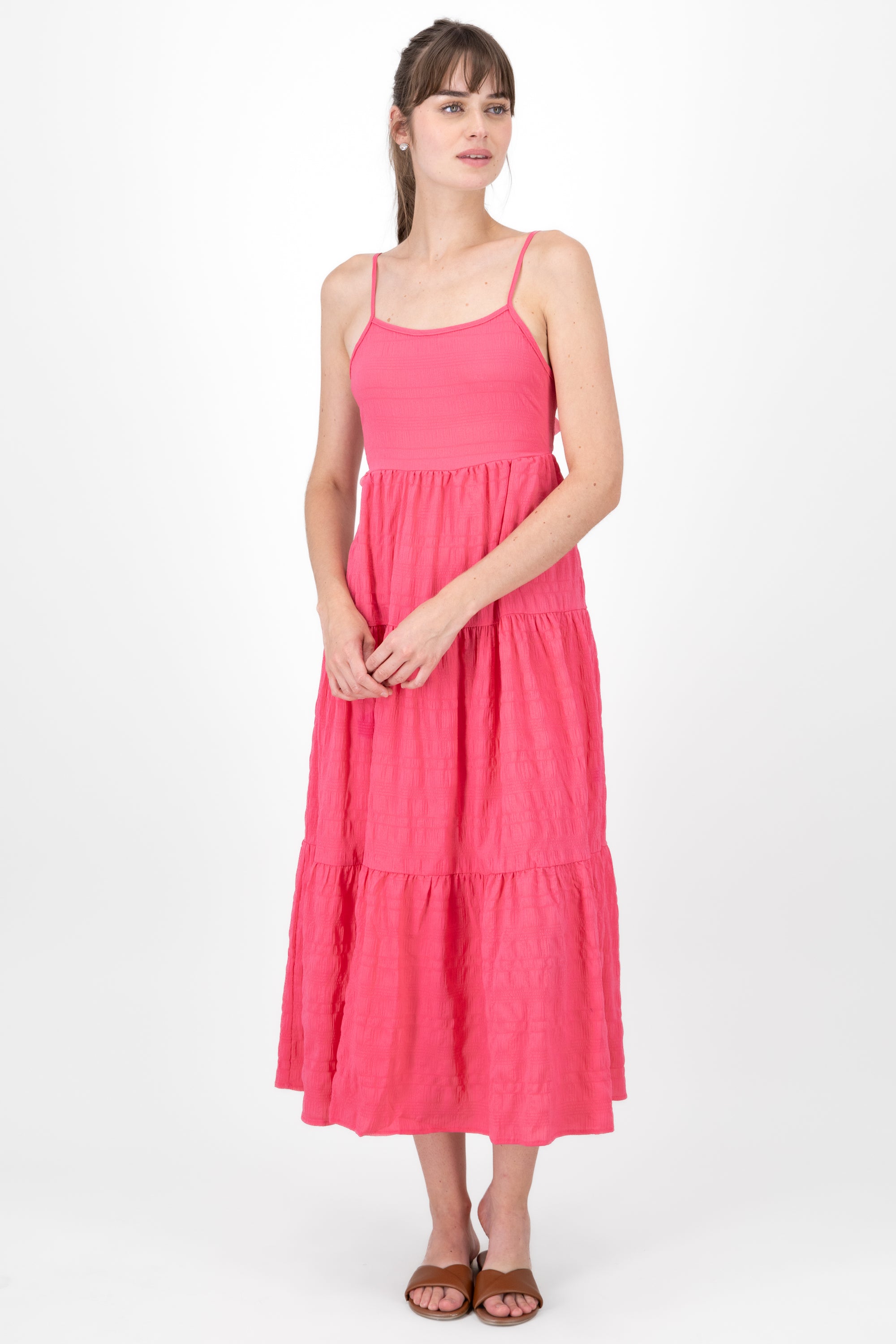 Vestido maxi liso ROSA