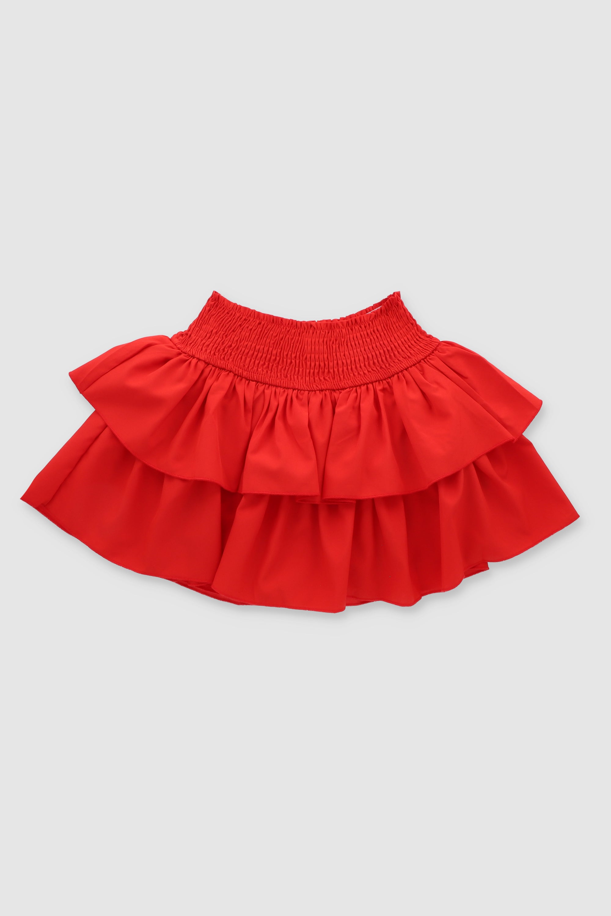 Mini falda olanes smock ROJO