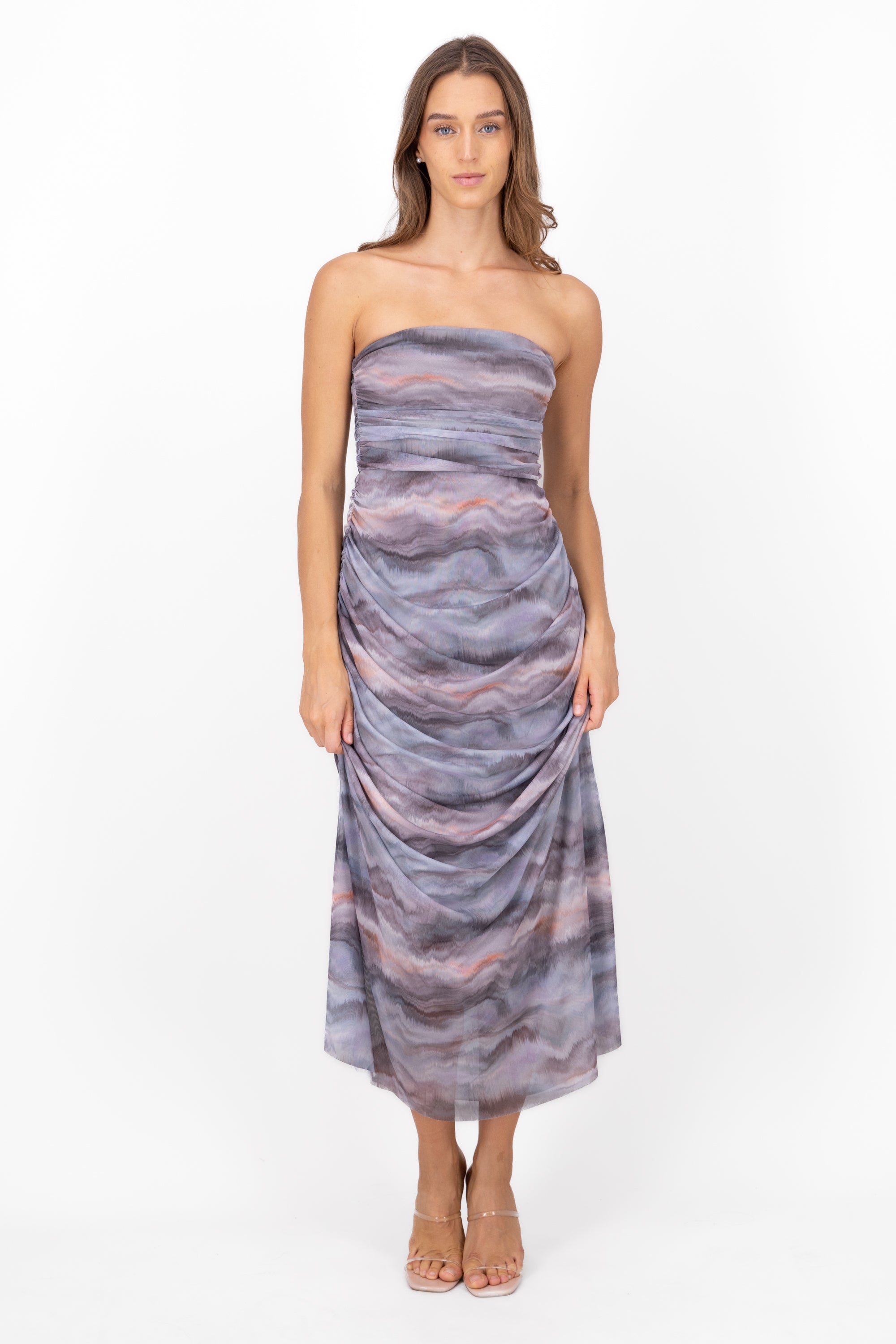 Maxi Vestido Mesh Tie Dye