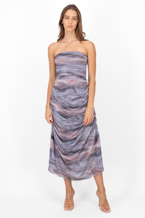 Maxi Vestido Mesh Tie Dye