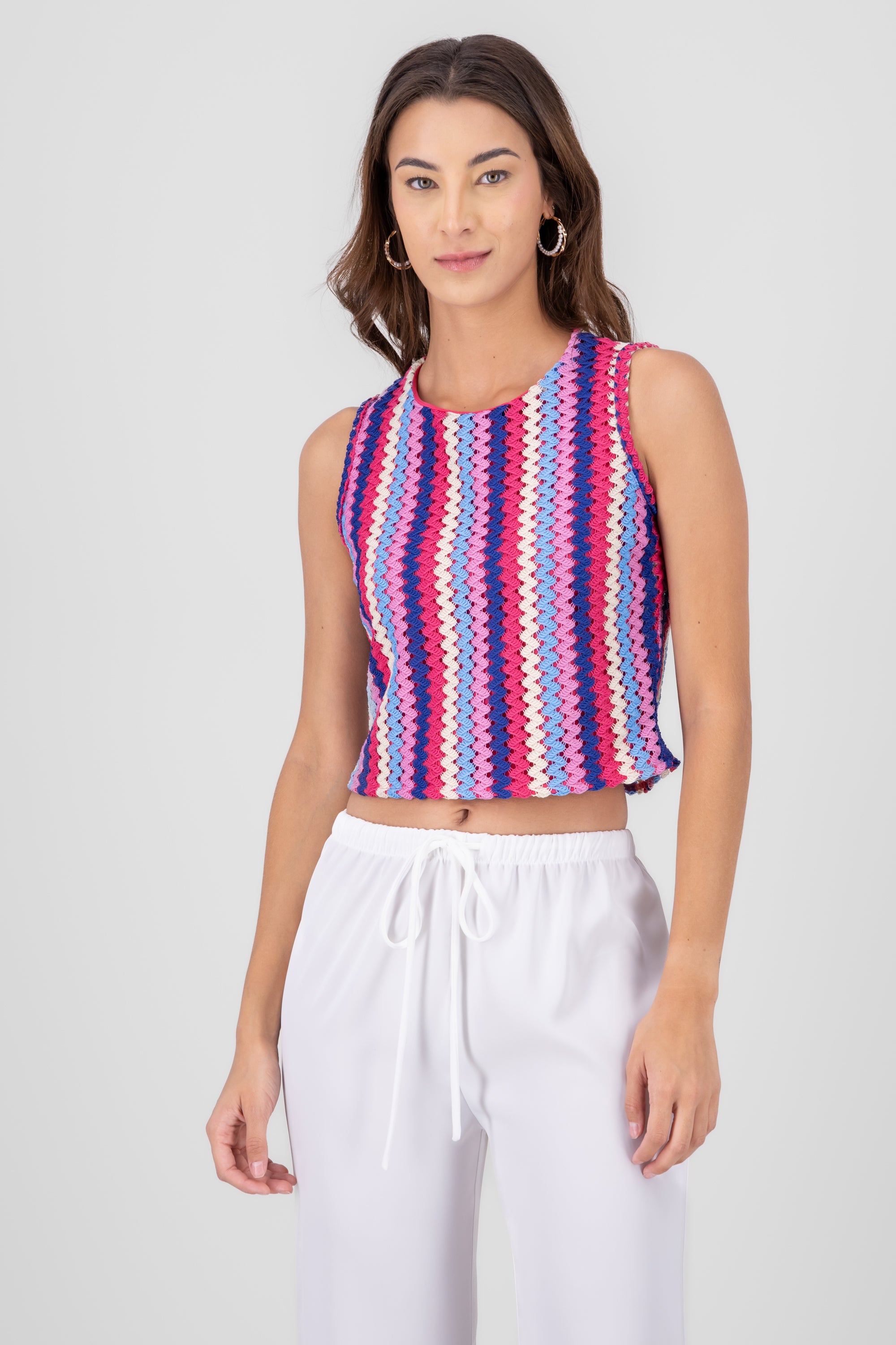 Top tejido lineas crochet Hypsters MULTICOLOR