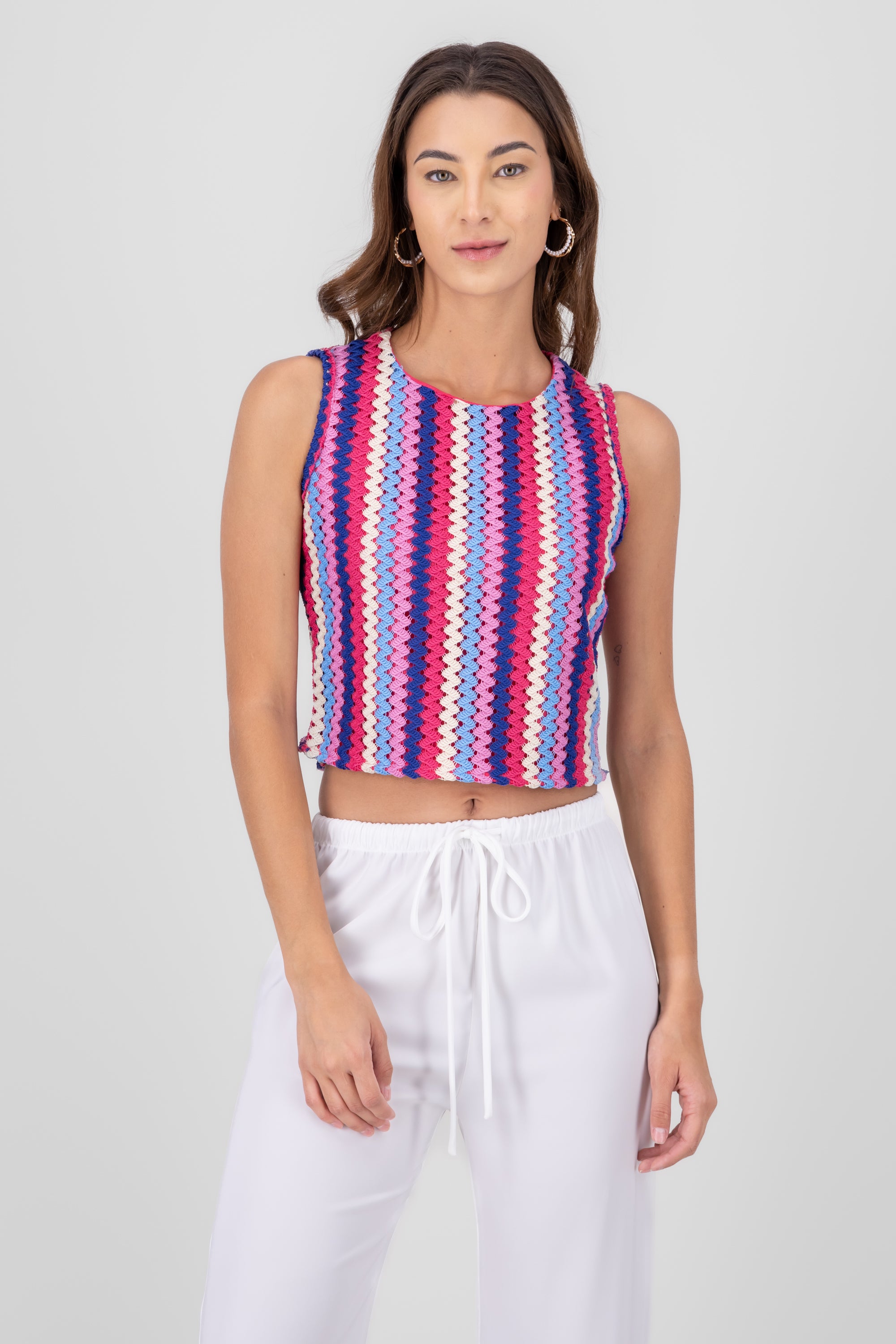 Top tejido lineas crochet Hypsters MULTICOLOR