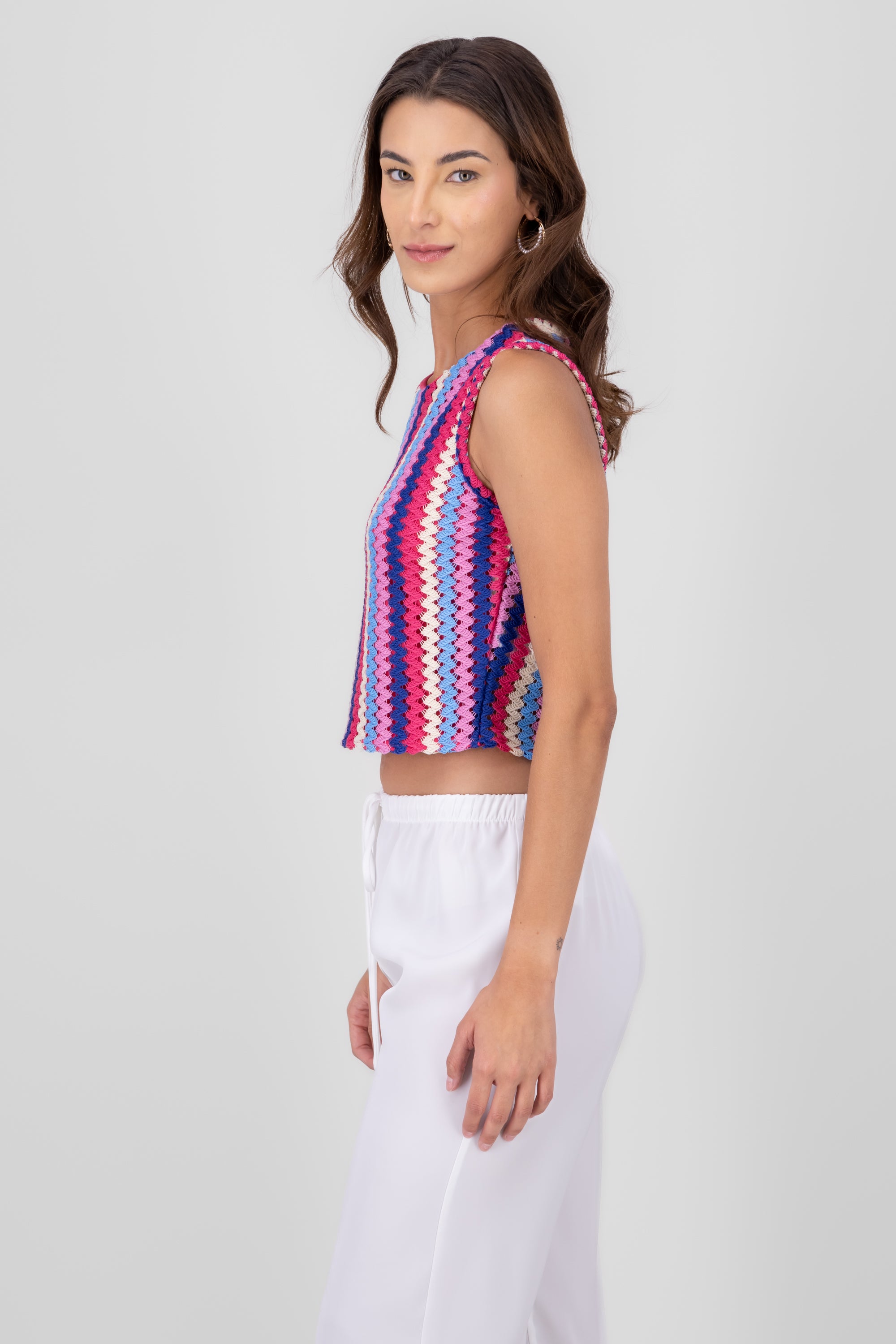 Top tejido lineas crochet Hypsters MULTICOLOR