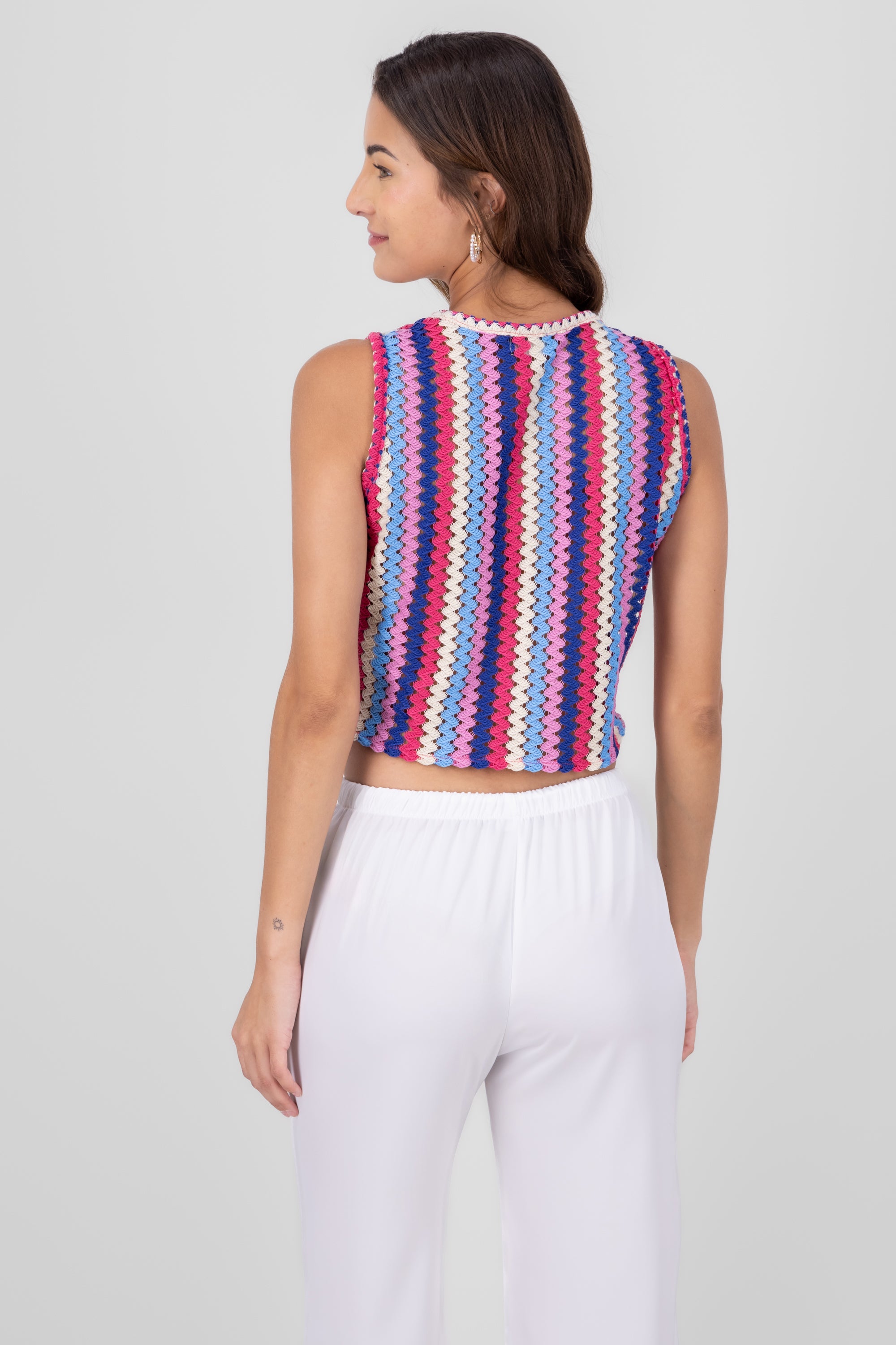 Top tejido lineas crochet Hypsters MULTICOLOR