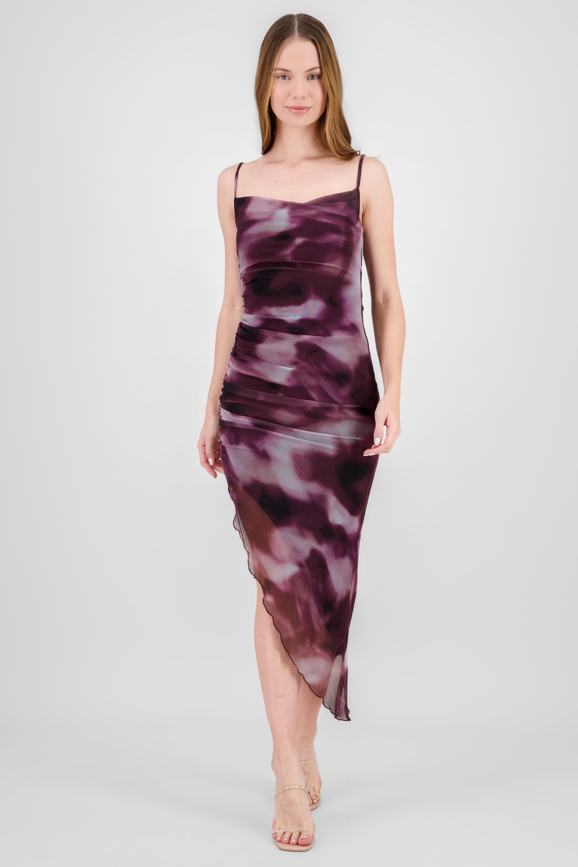 Vestido maxi mesh tie dye VINO COMBO