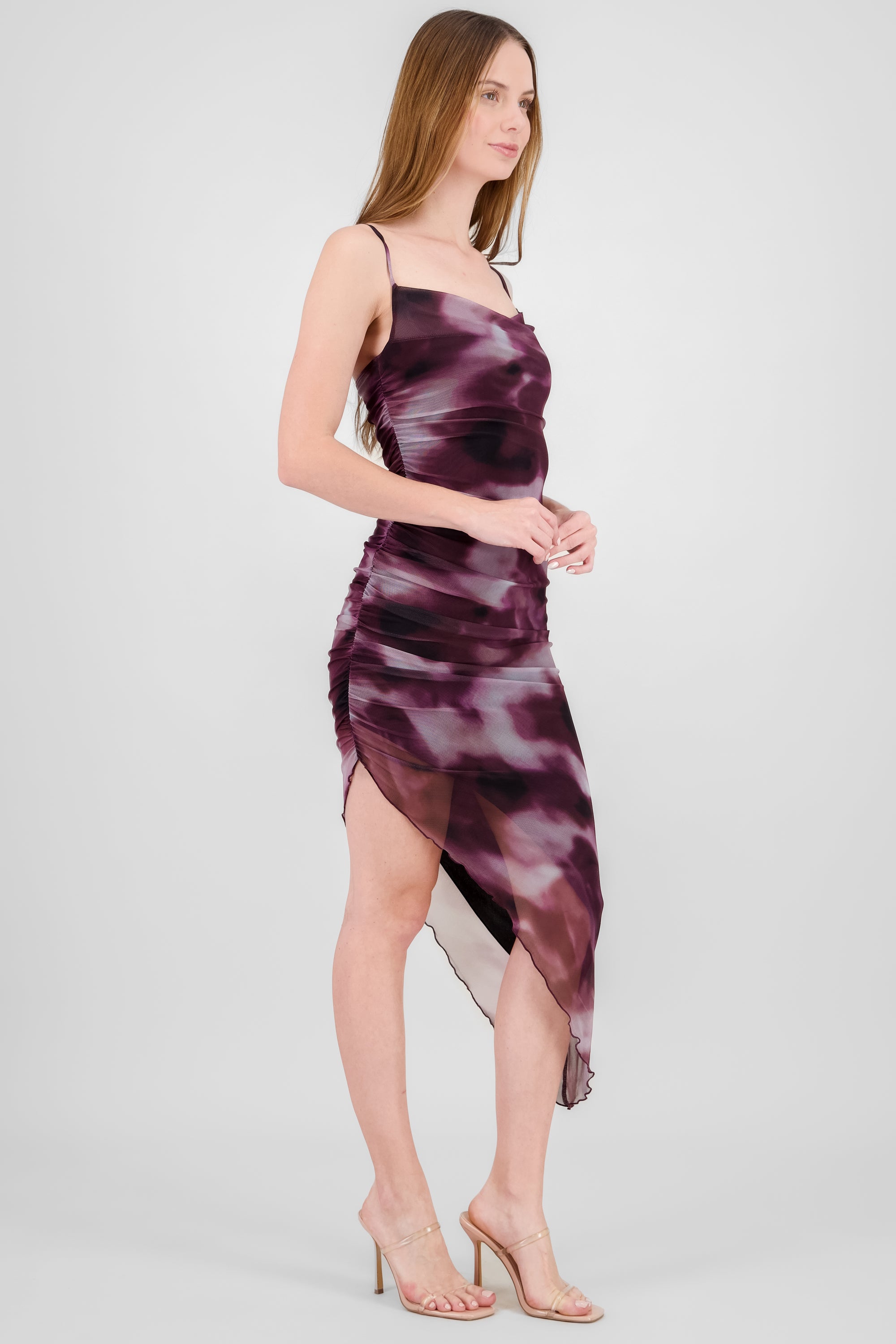 Vestido maxi mesh tie dye VINO COMBO