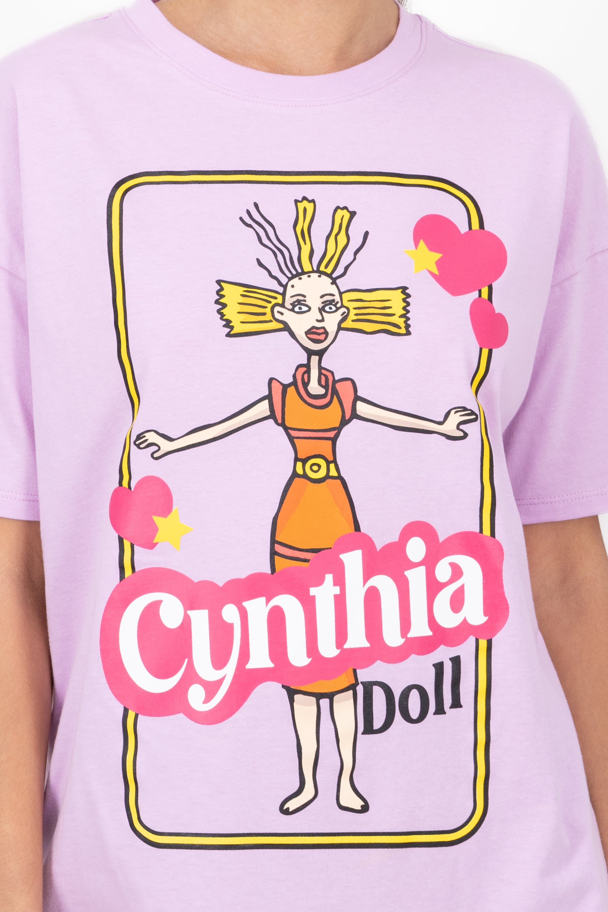 Playera cynthia over manga corta LILA