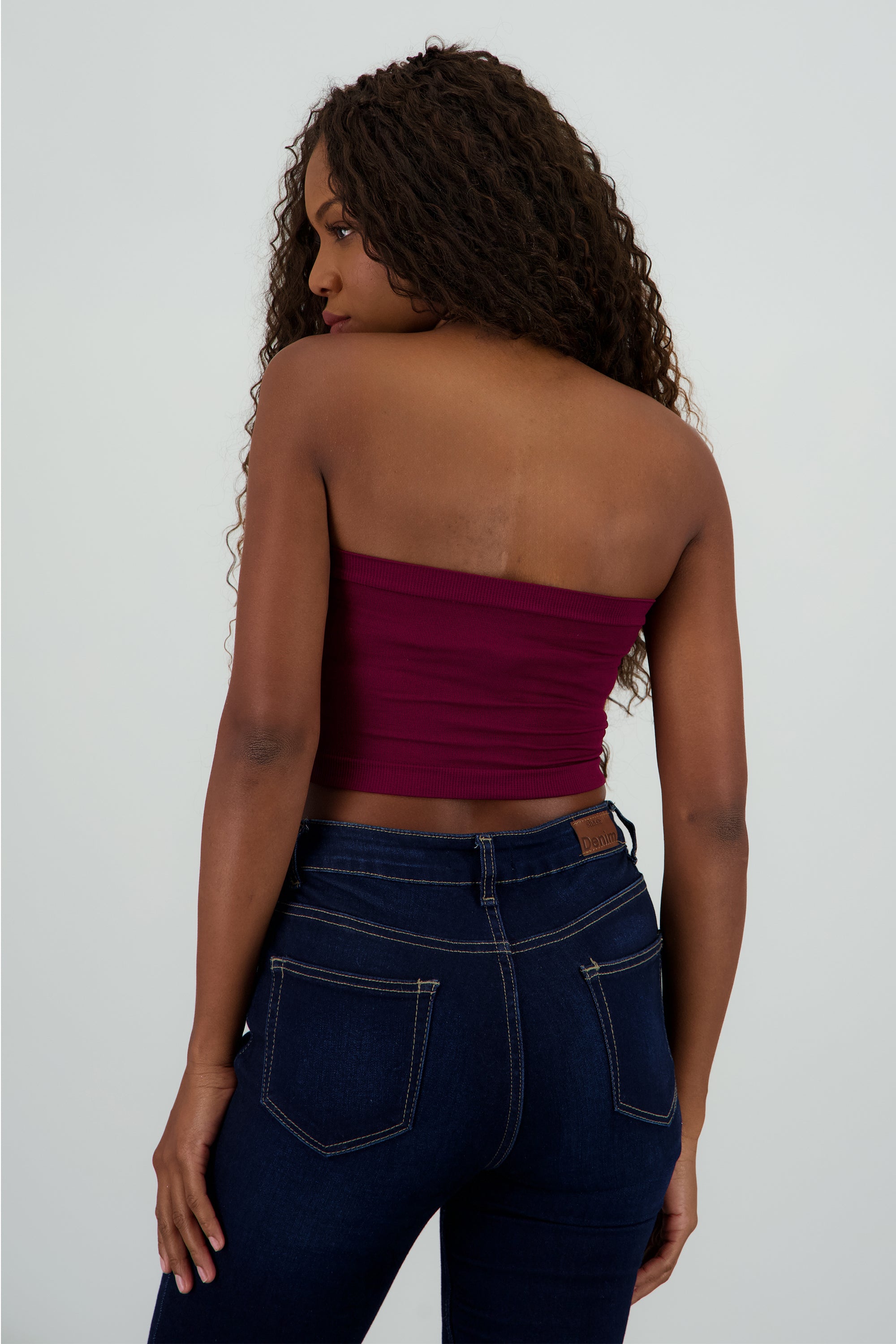 Top strapless liso UVA