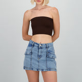 Top strapless liso