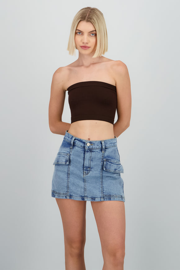 Top strapless liso