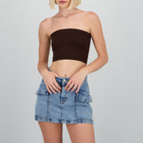 Top strapless liso