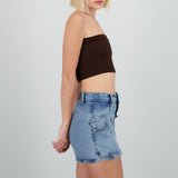 Top strapless liso