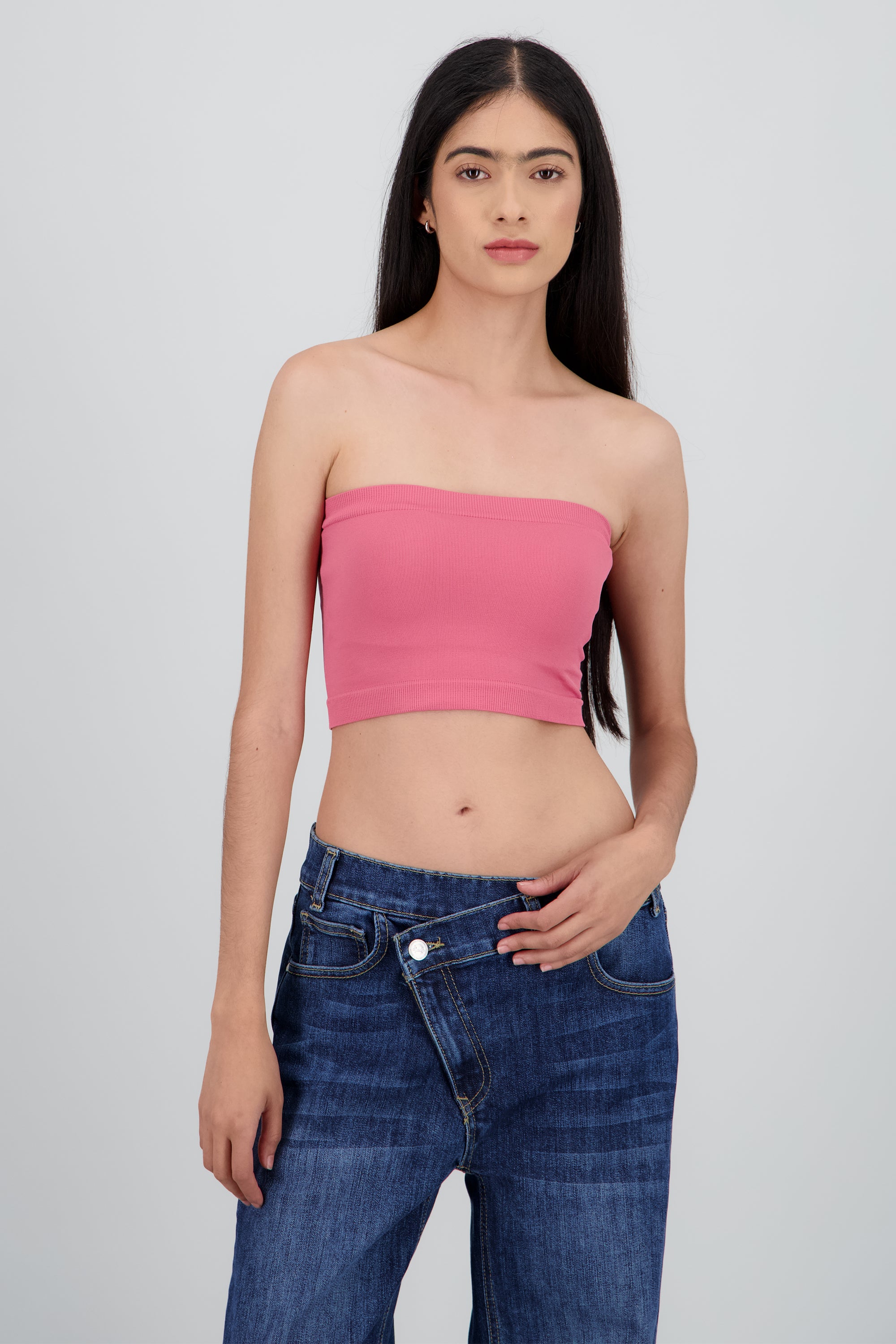 Top strapless liso MARSALA