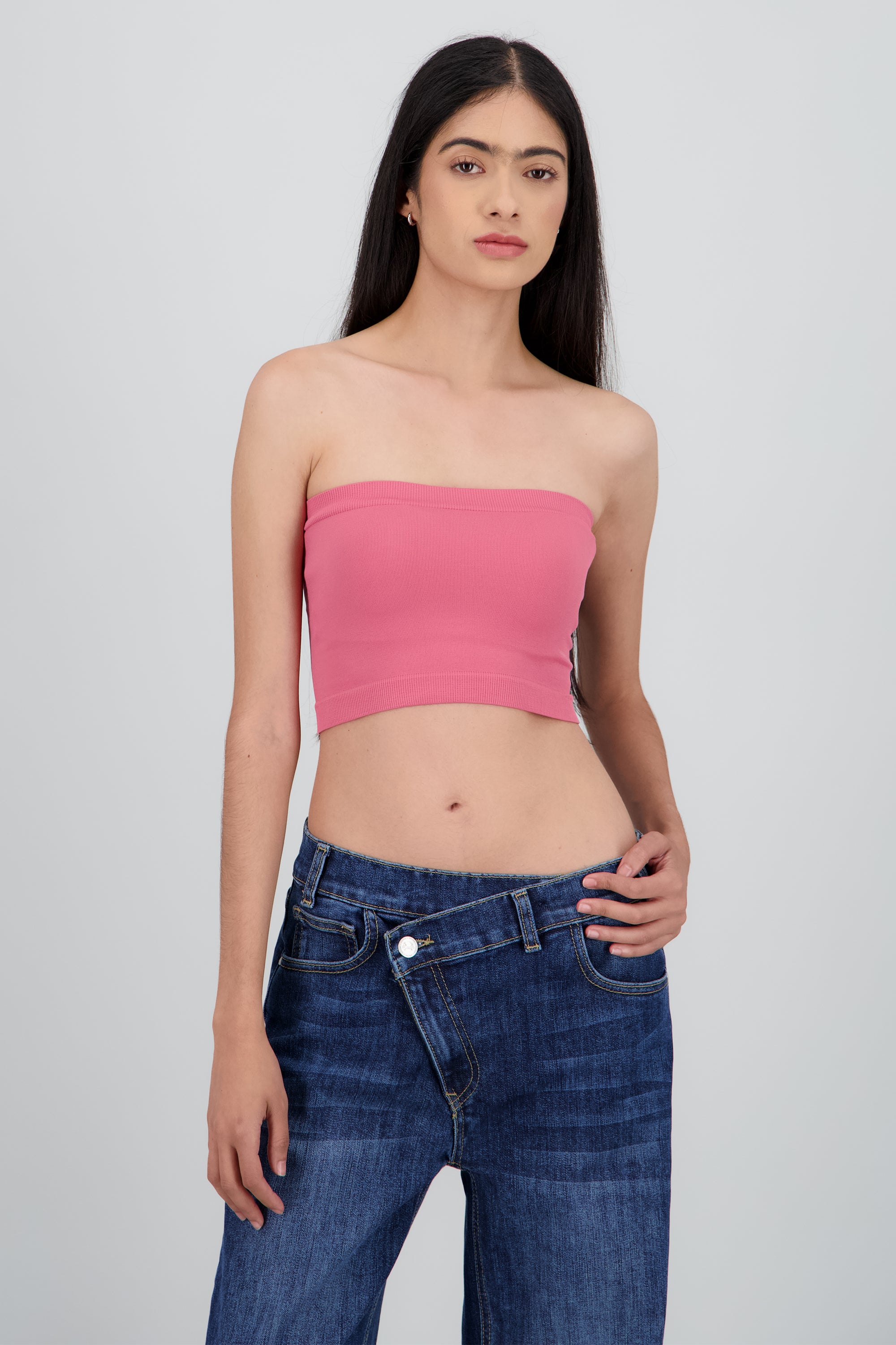 Top strapless liso MARSALA
