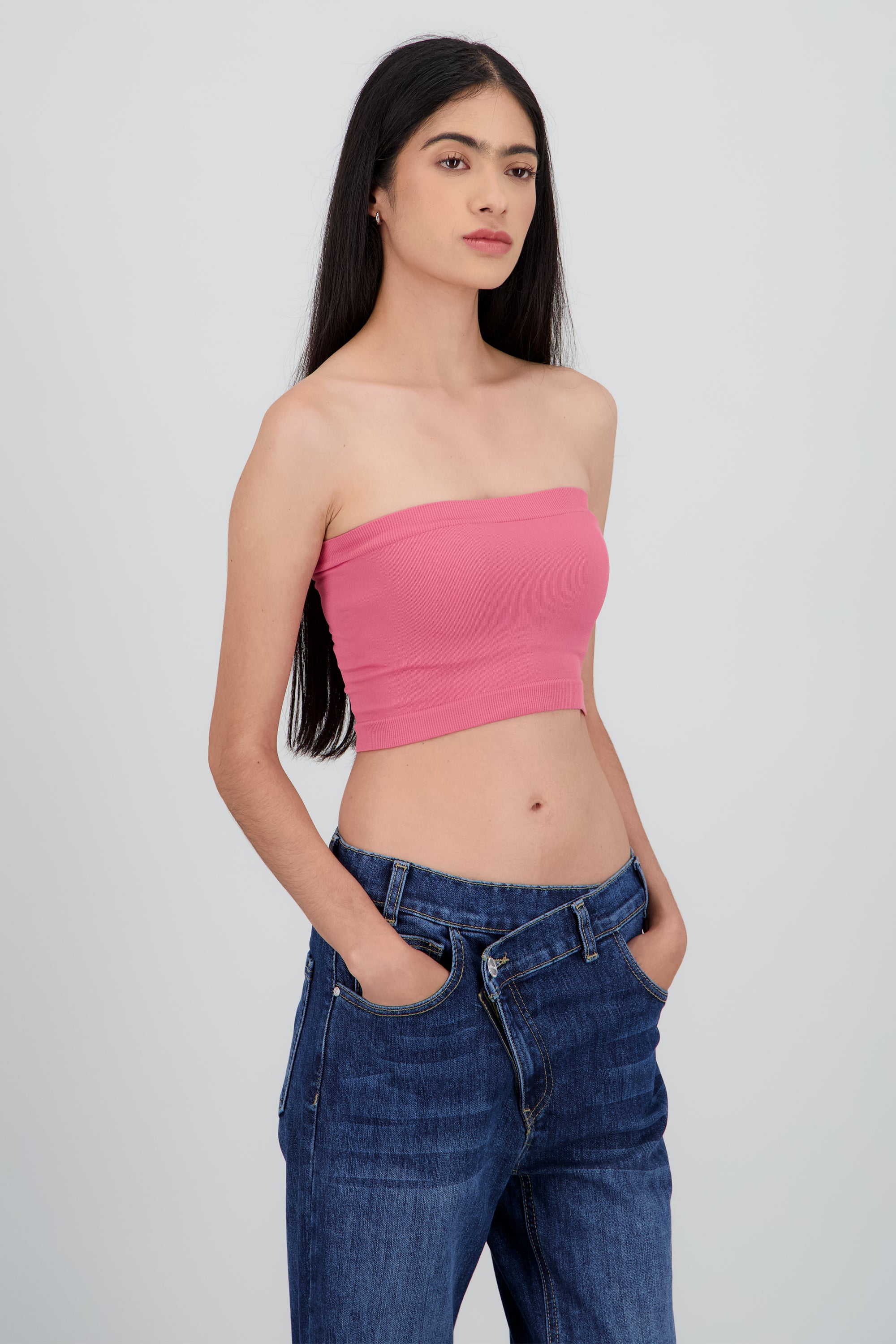Top strapless liso MARSALA