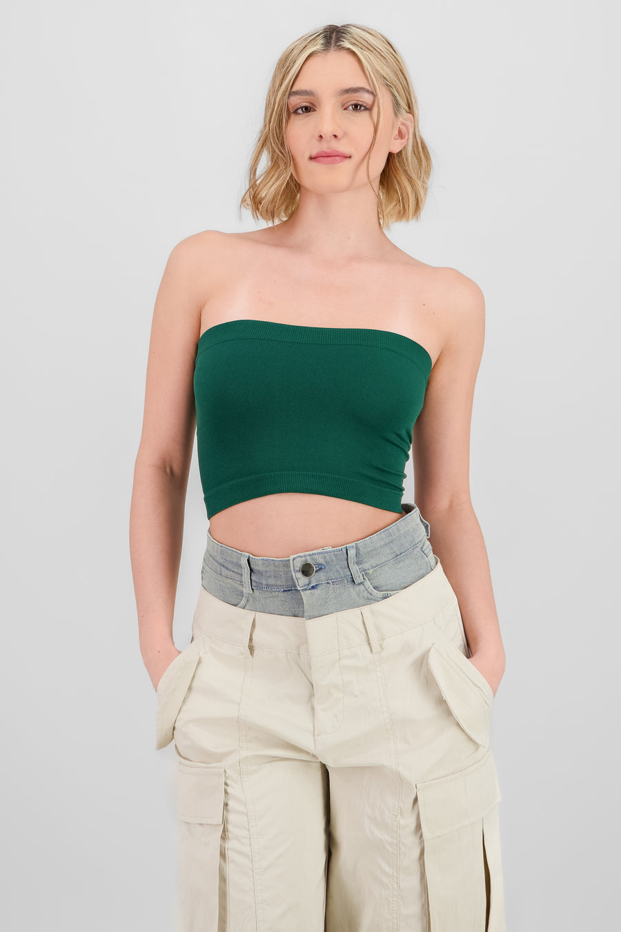 Top strapless liso