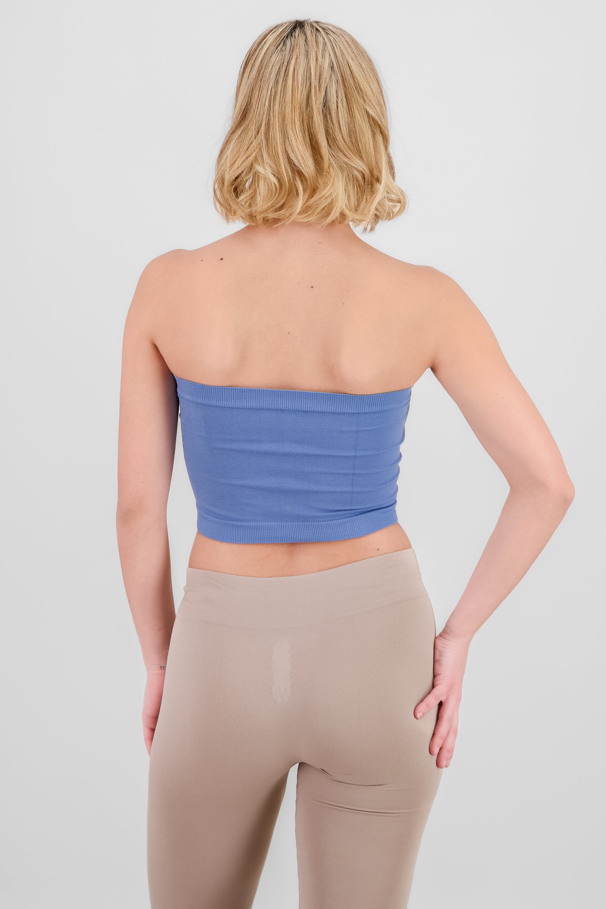 Top strapless liso INDIGO