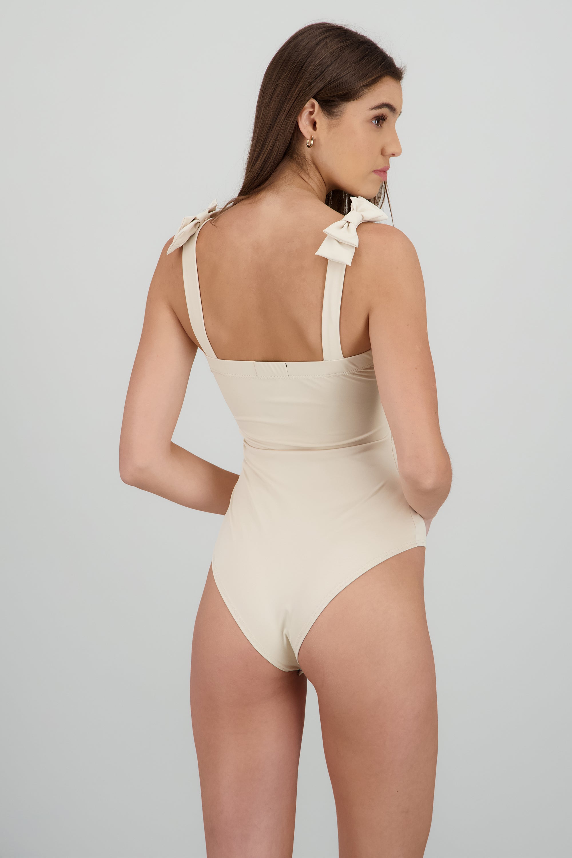 Bodysuit Liso Con Tirante Moños Hypsters CREMA