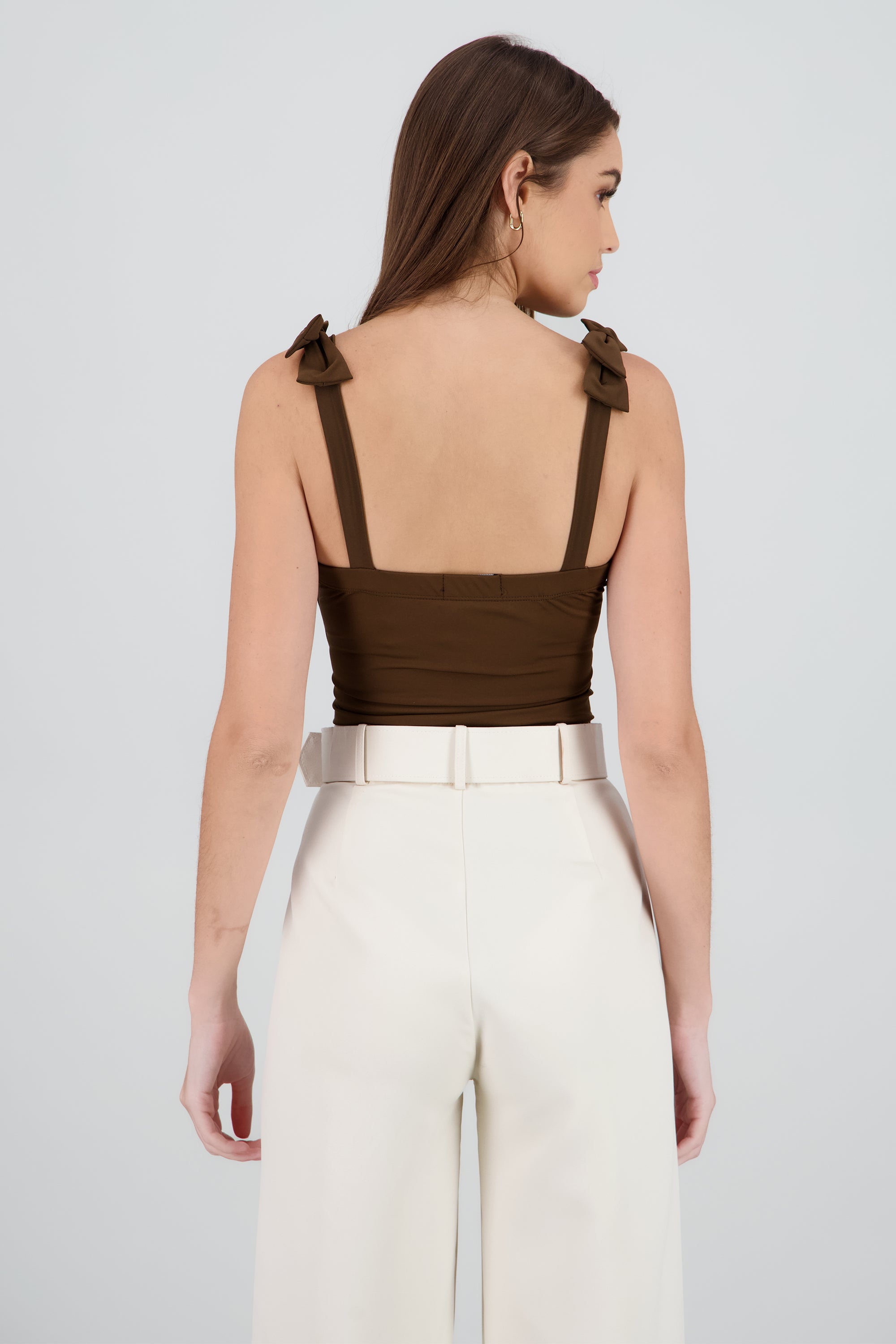 Bodysuit Liso Con Tirante Moños Hypsters CHOCOLATE