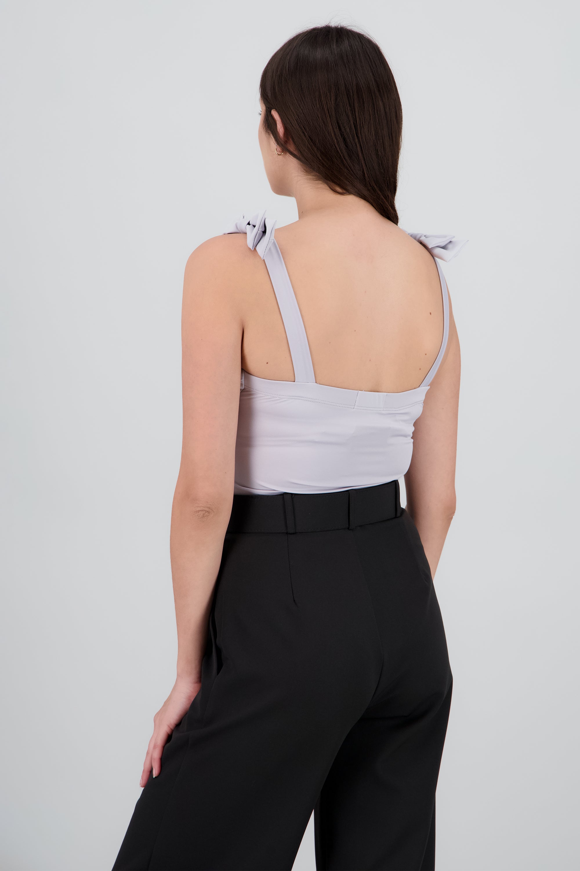 Bodysuit Liso Con Tirante Moños Hypsters GRIS CLARO
