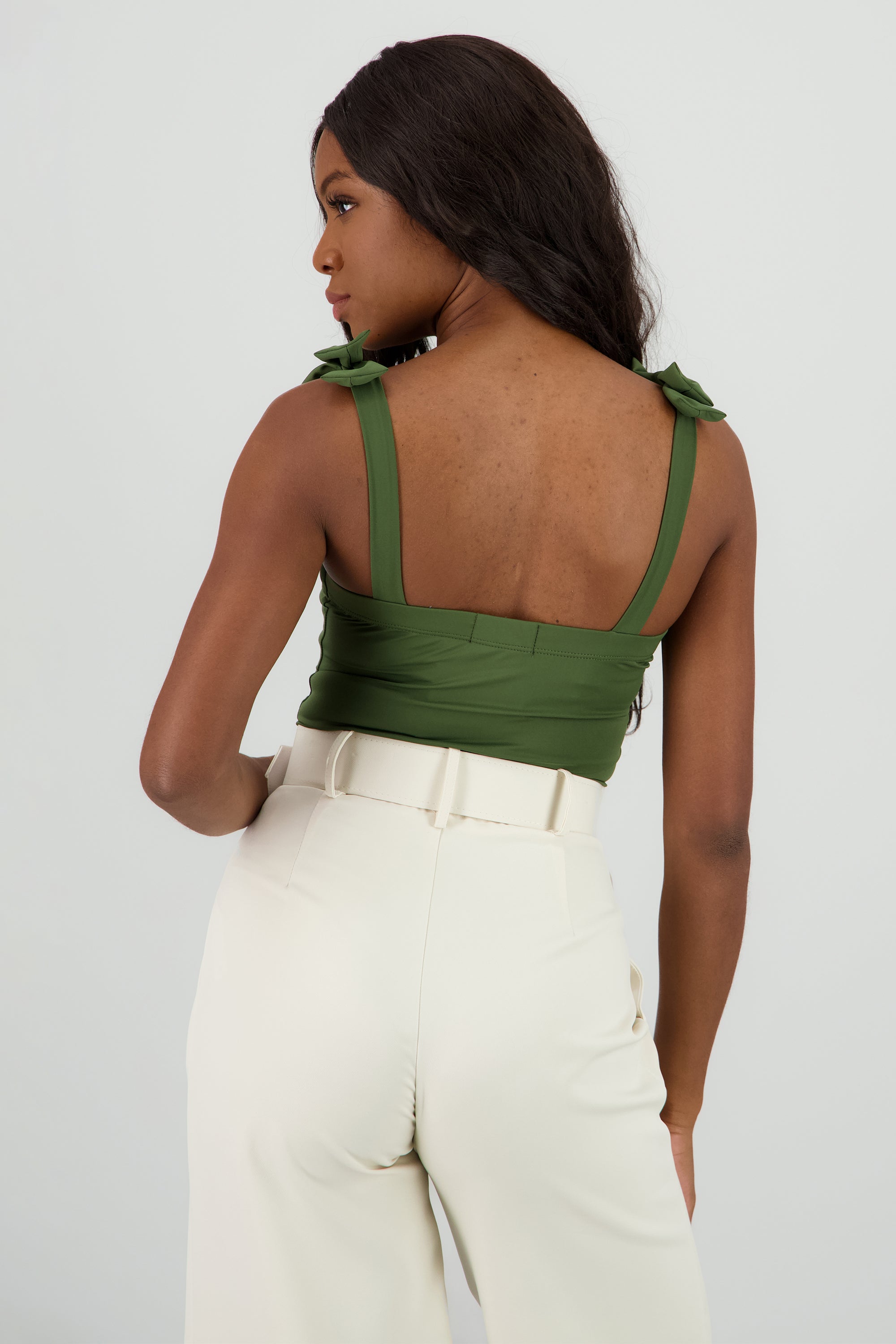Bodysuit Liso Con Tirante Moños Hypsters OLIVO