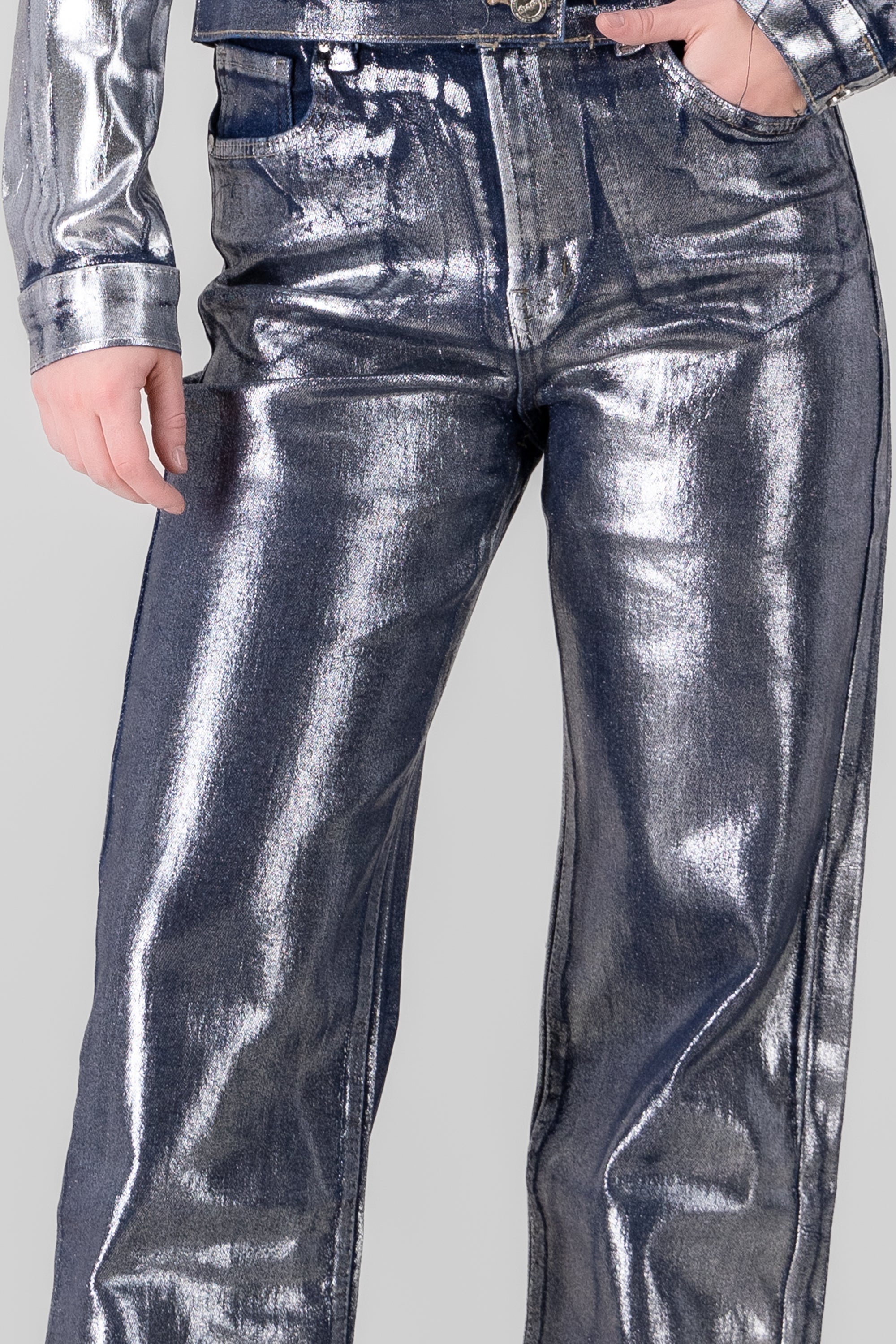 Combinar Pantalones De Mezclilla Con Perlas Jeans Straight Foil