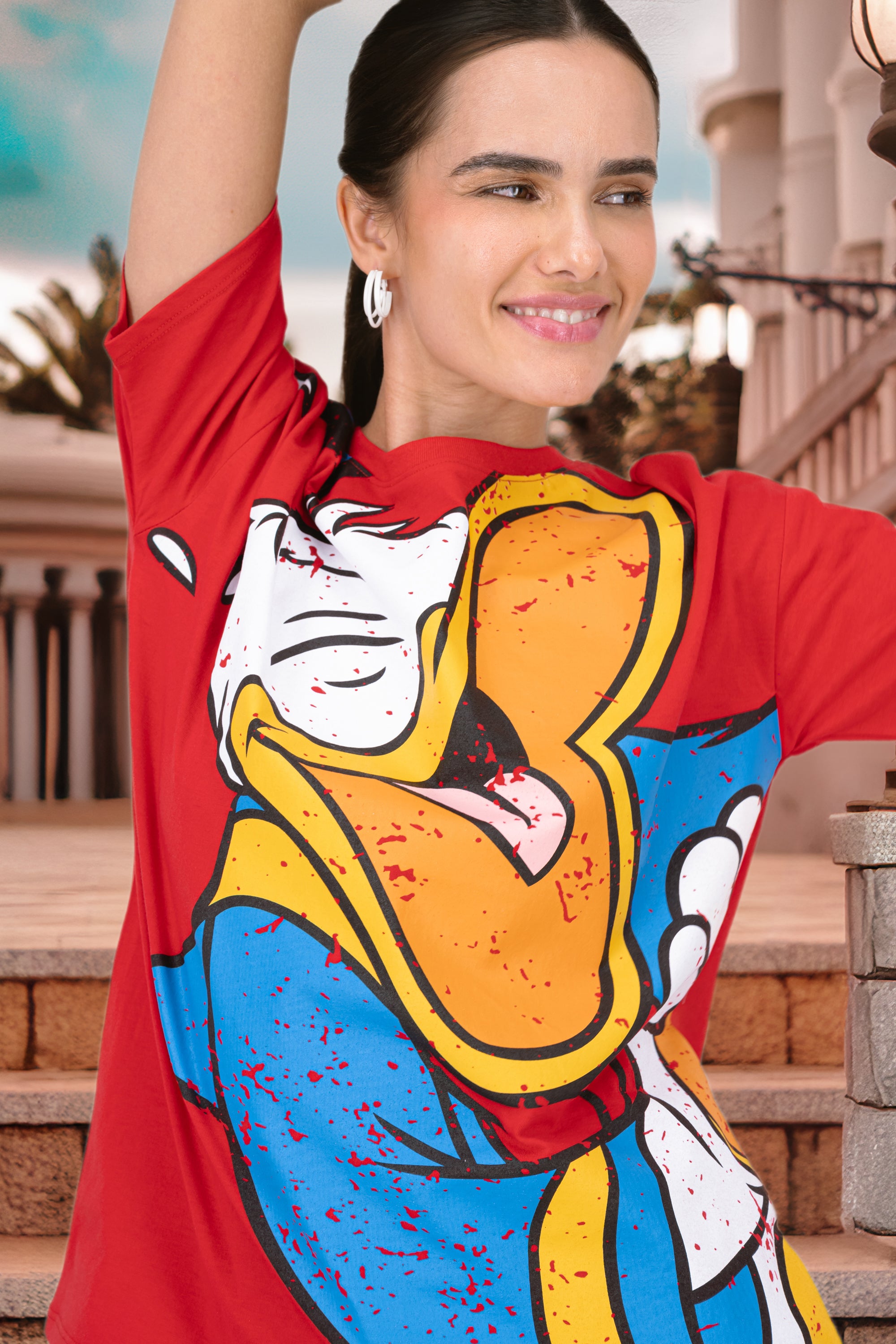 Playera donald over ROJO