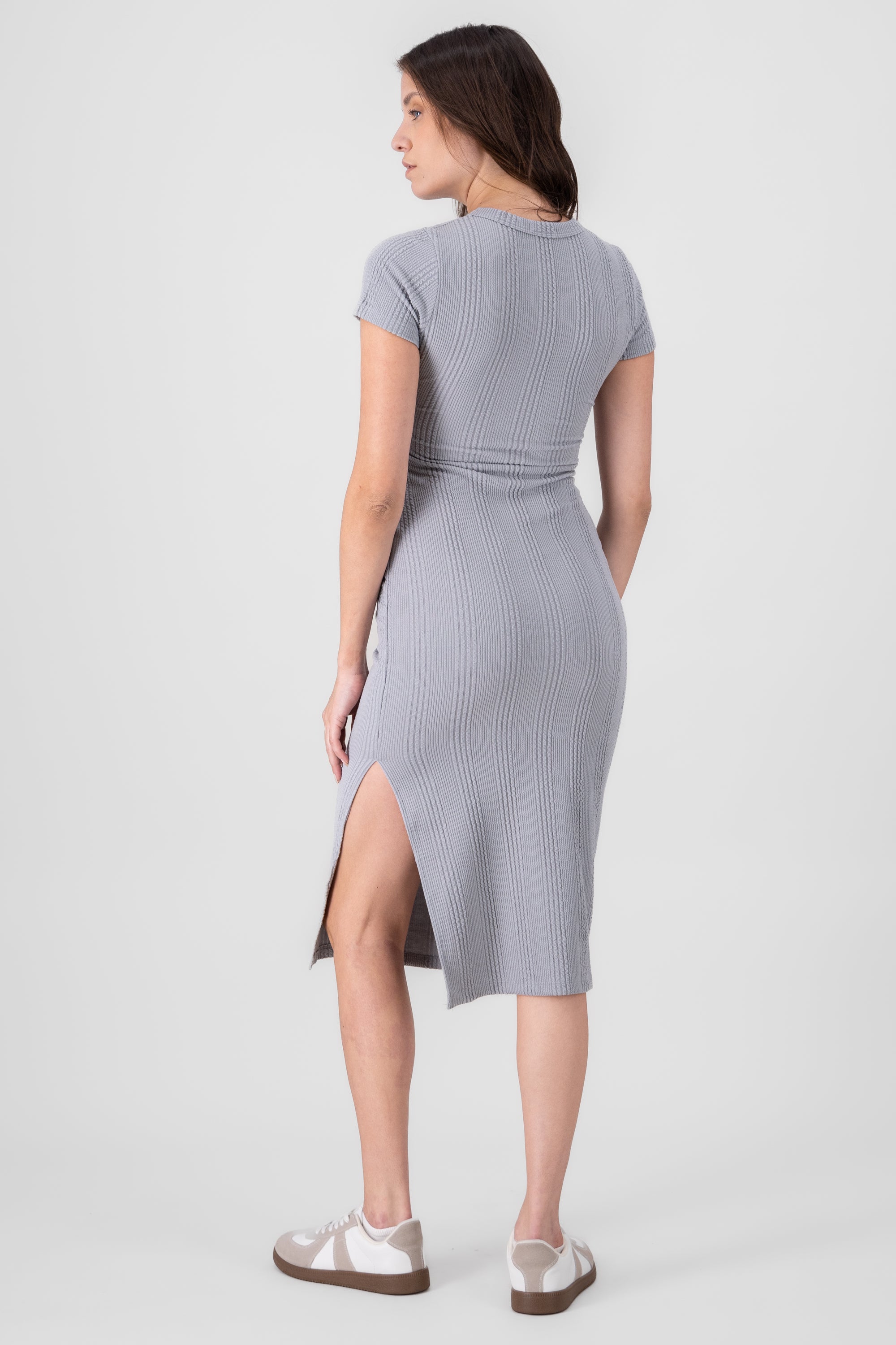 Vestido bodycon textura GRIS