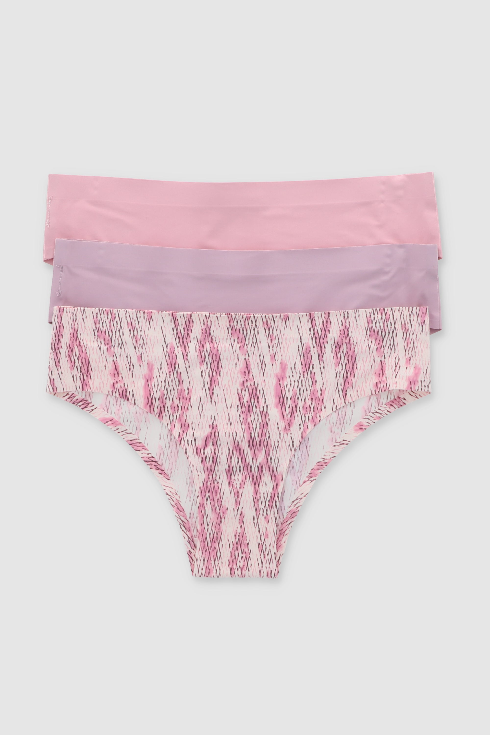 Set de 3 bikinis corte seamles ROSA COMBO