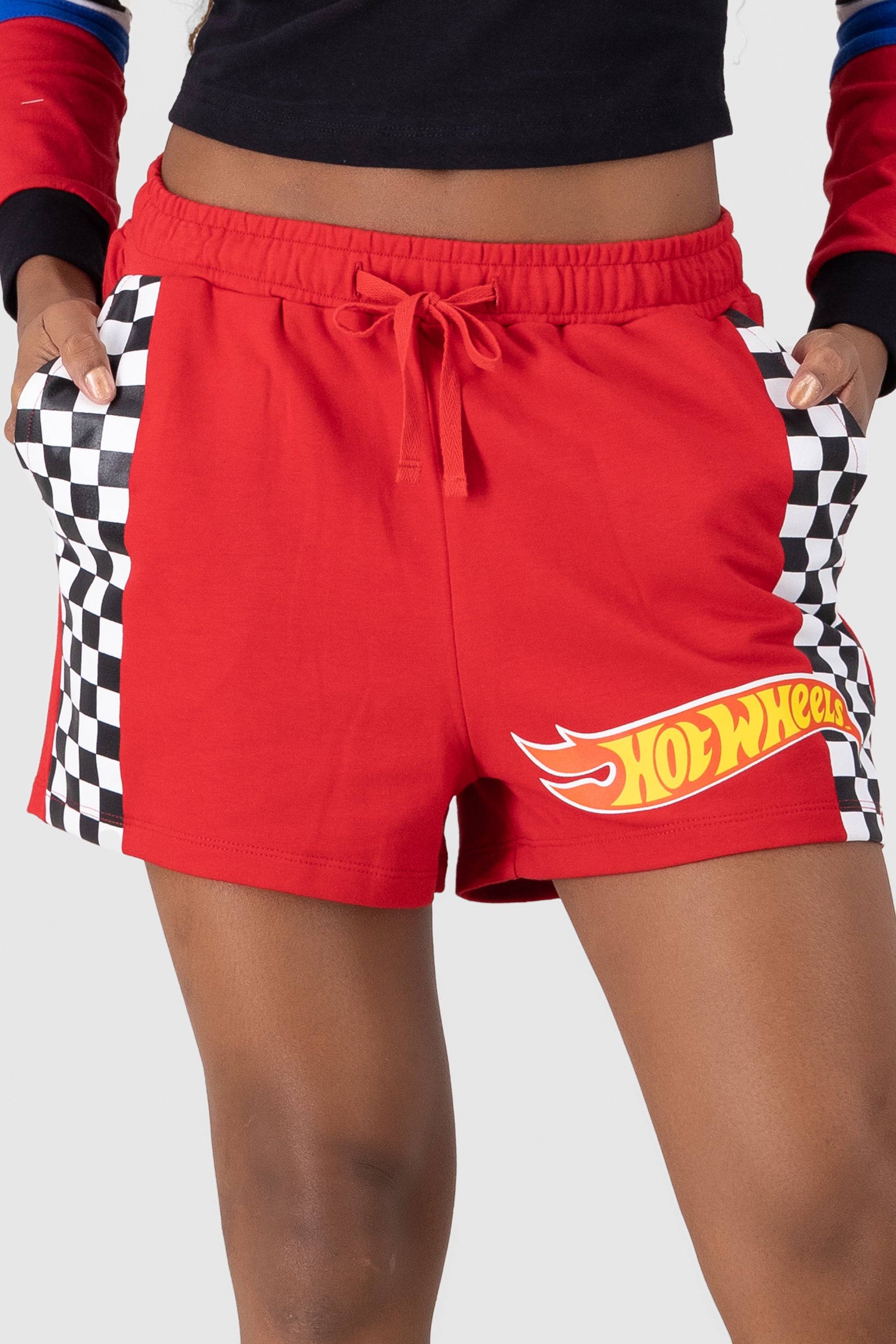 Short cuadros hotwheels ROJO