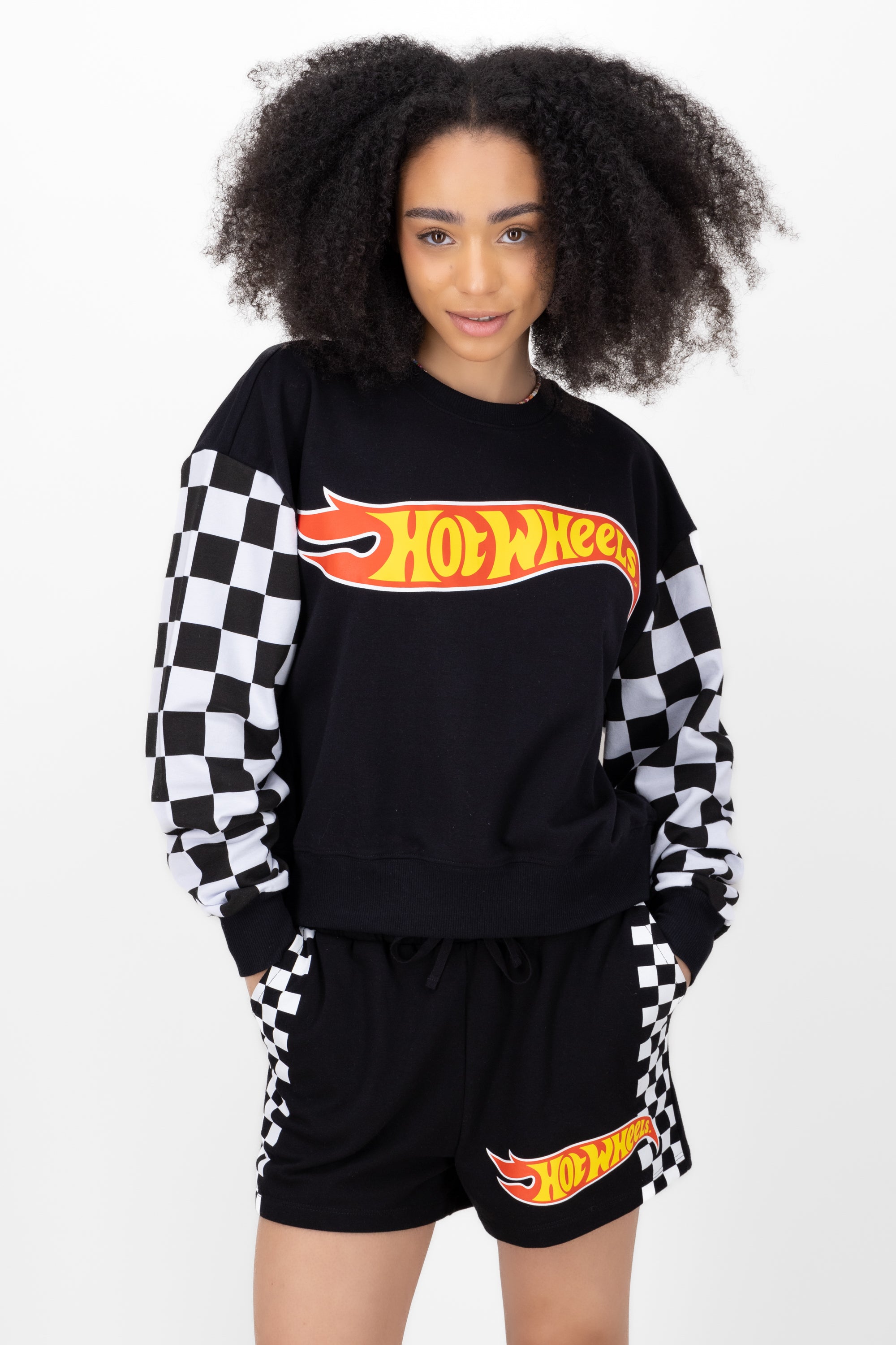 Sudadera manga larga hot wheels NEGRO COMBO