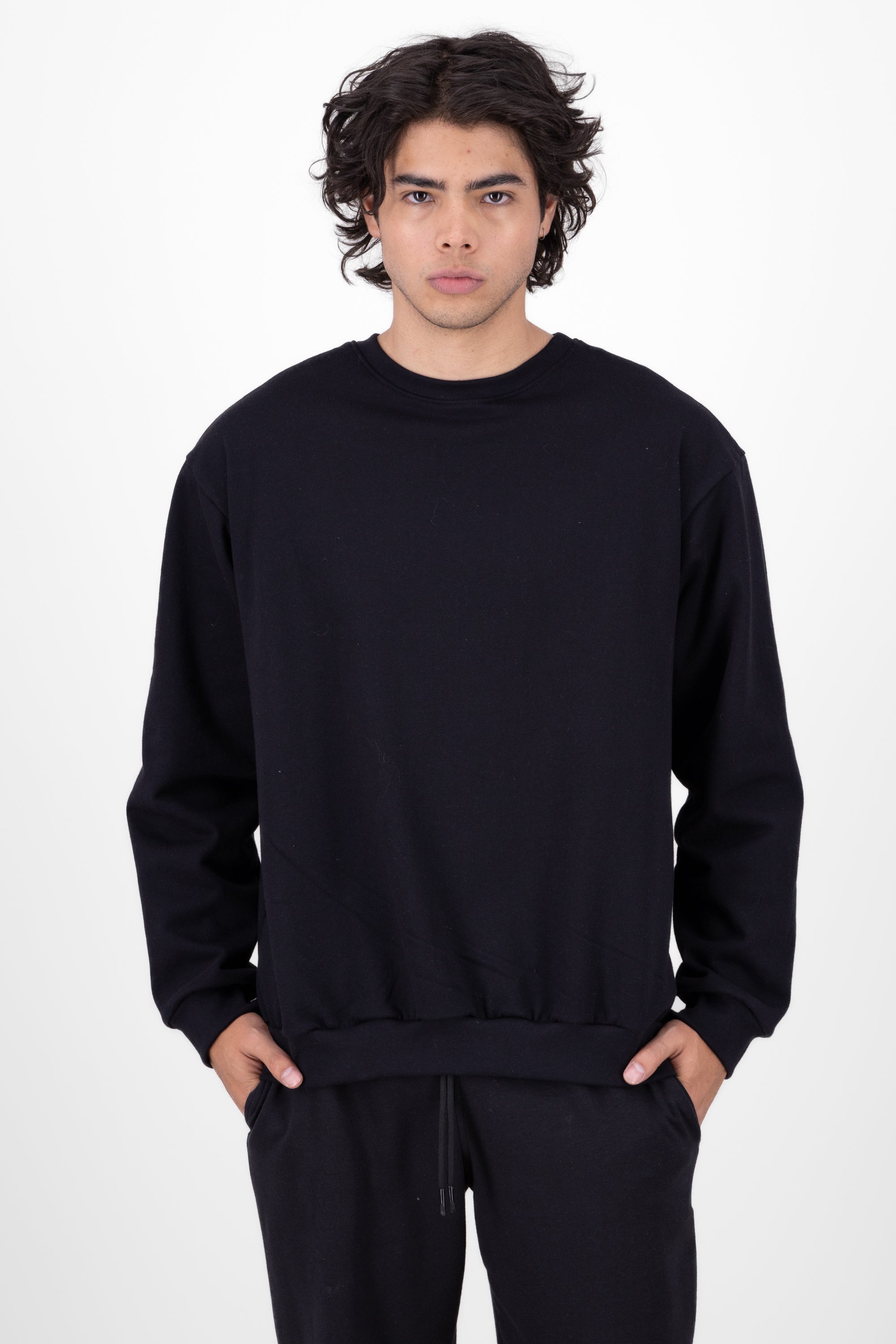Sudadera Sin Gorra Básica NEGRO